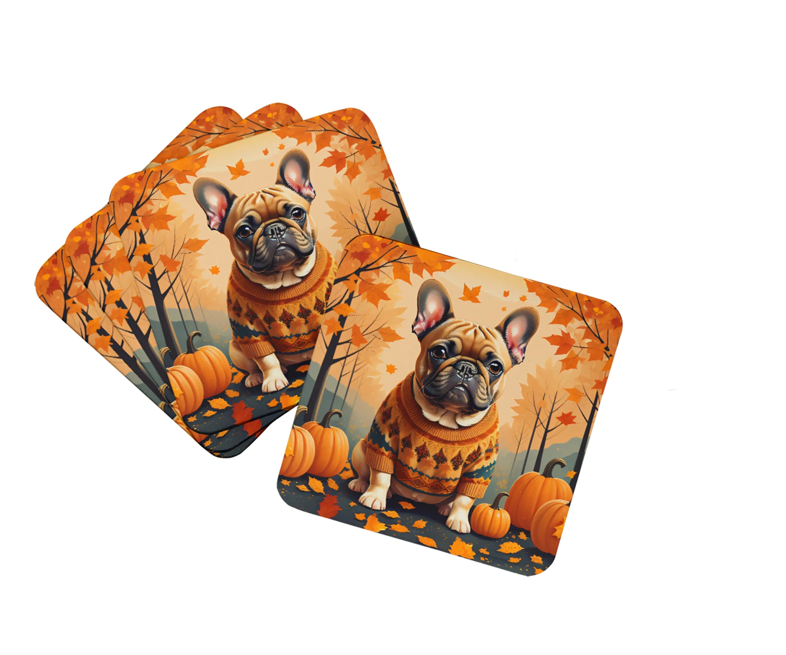 Autumn Leaves Foam Coasters - Size: 3.5 | Pack Of: 1 | Collection name: Autumn leaves