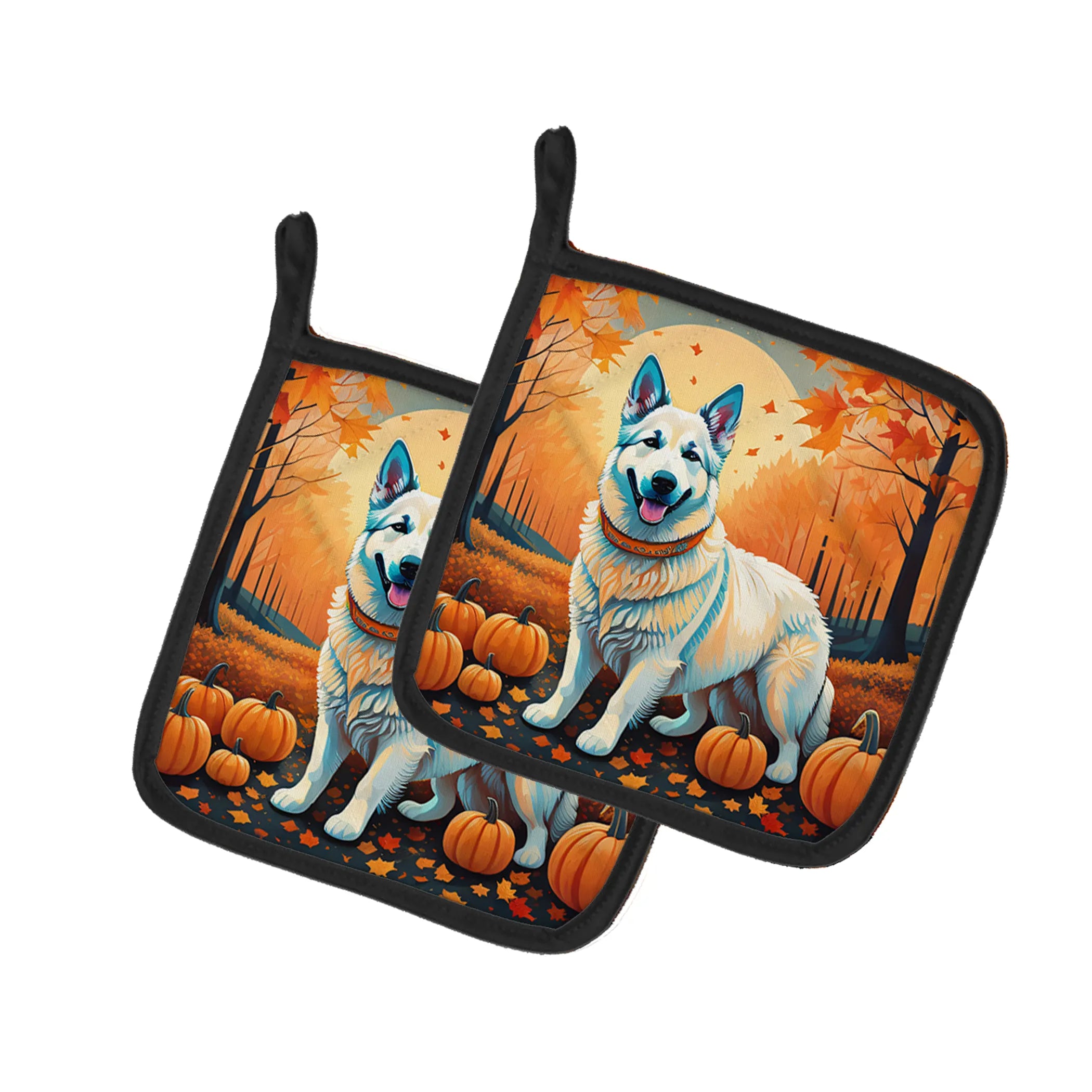 Autumn Leaves Pair of Pot Holders - Size: 7.5HX7.5W | Pack Of: 1 | Collection name: Autumn leaves