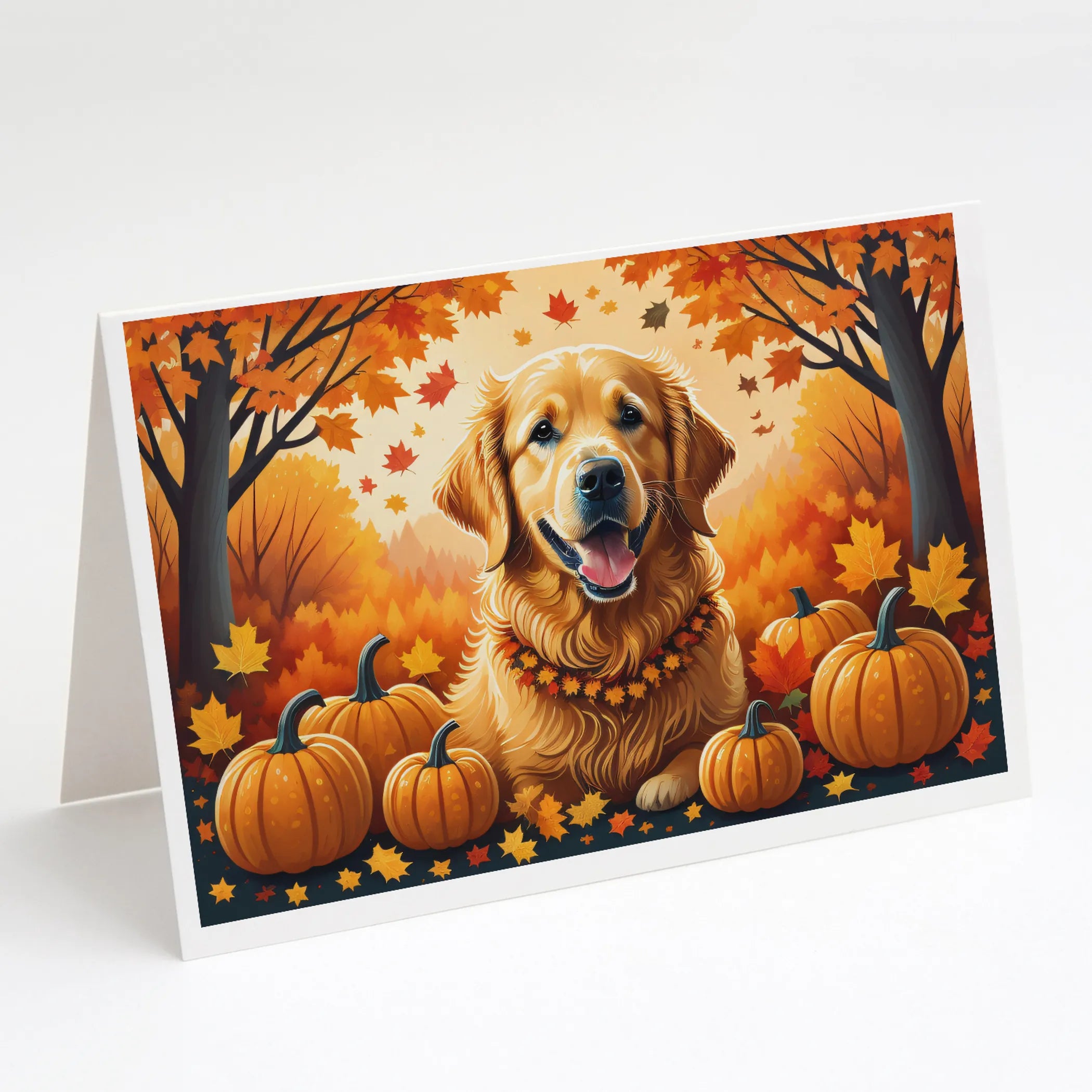 Autumn Leaves Greeting Cards  - Size: 5X7 | Pack Of: 8 | Collection name: Autumn leaves