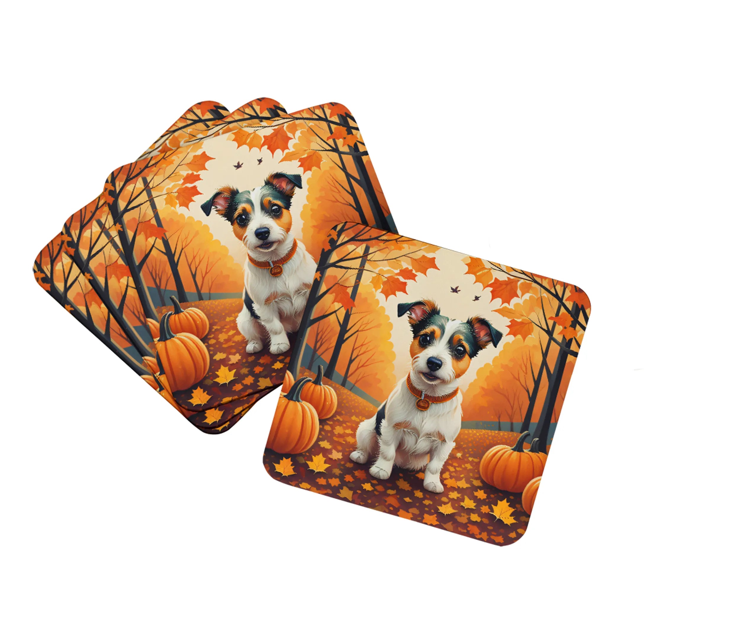 Autumn Leaves Foam Coasters - Size: 3.5 | Pack Of: 1 | Collection name: Autumn leaves