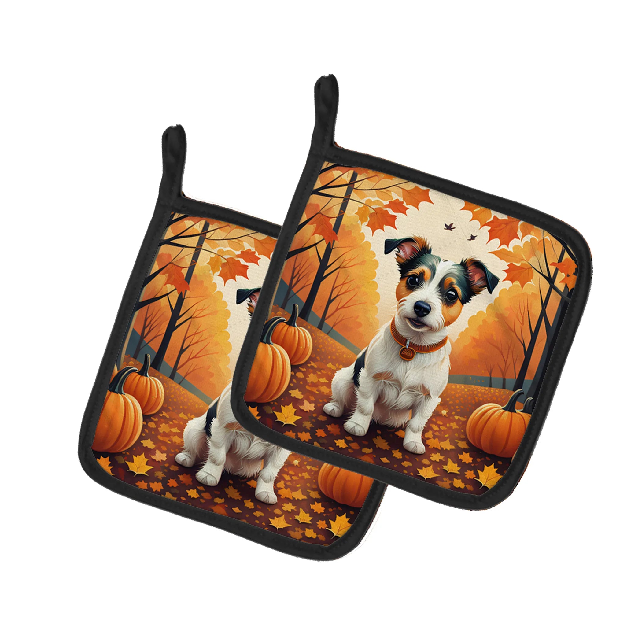 Autumn Leaves Pair of Pot Holders - Size: 7.5HX7.5W | Pack Of: 1 | Collection name: Autumn leaves