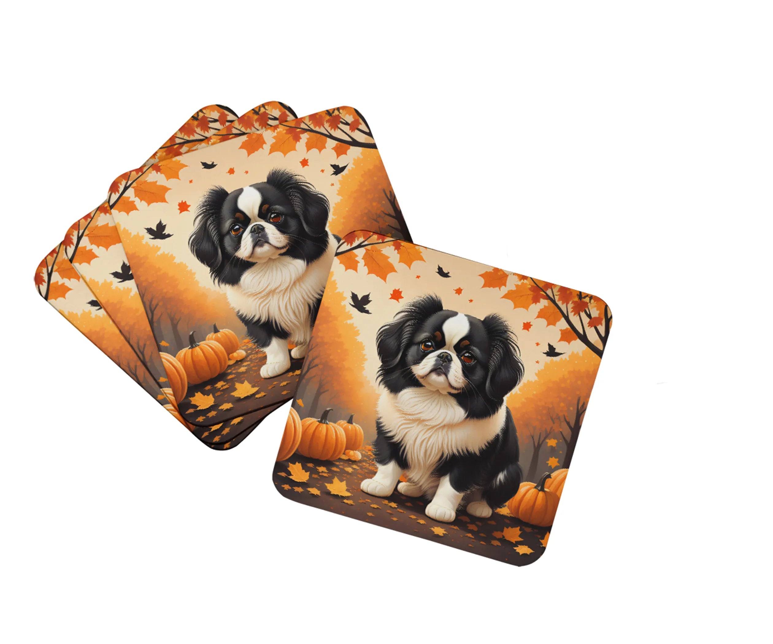 Autumn Leaves Foam Coasters - Size: 3.5 | Pack Of: 1 | Collection name: Autumn leaves