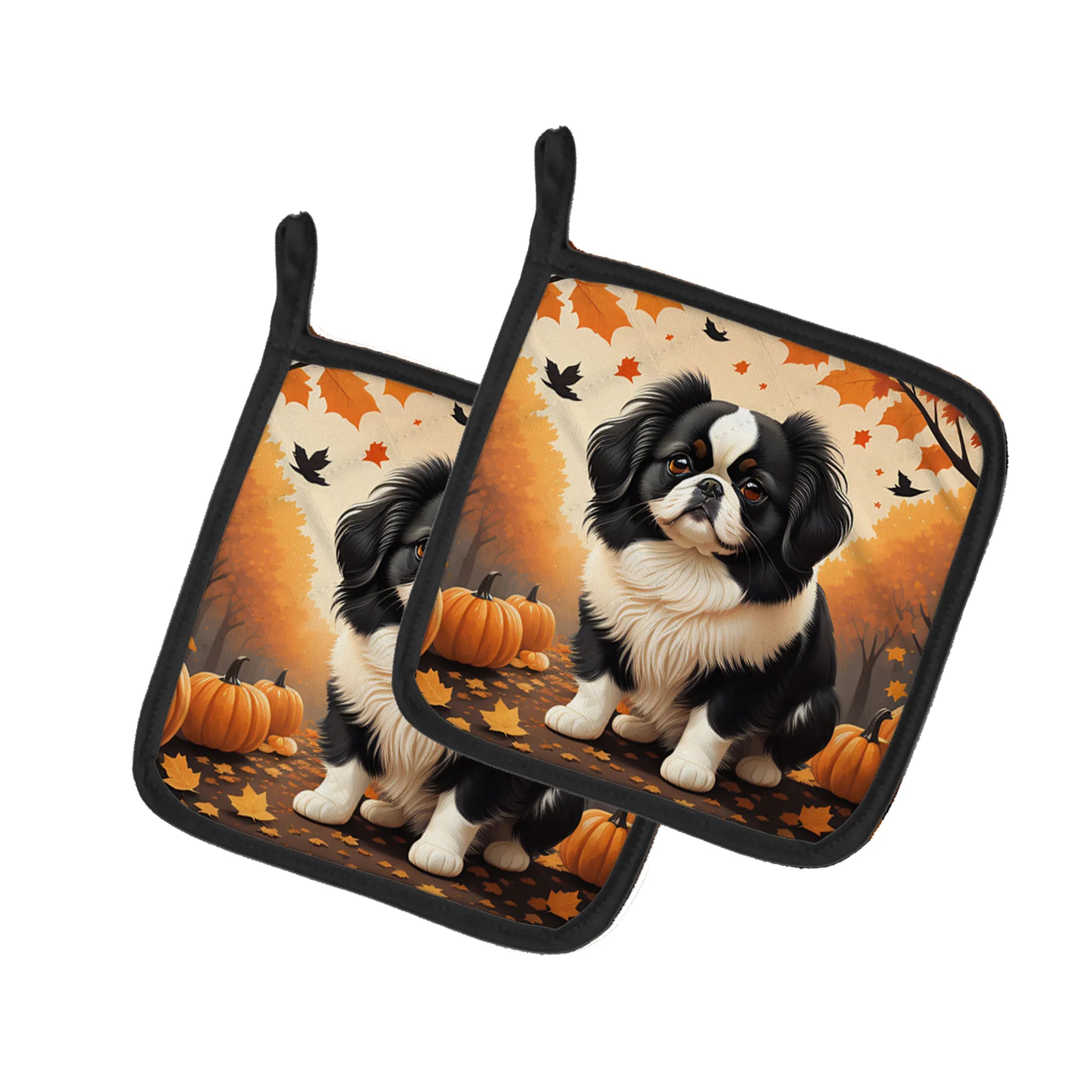 Autumn Leaves Pair of Pot Holders - Size: 7.5HX7.5W | Pack Of: 1 | Collection name: Autumn leaves