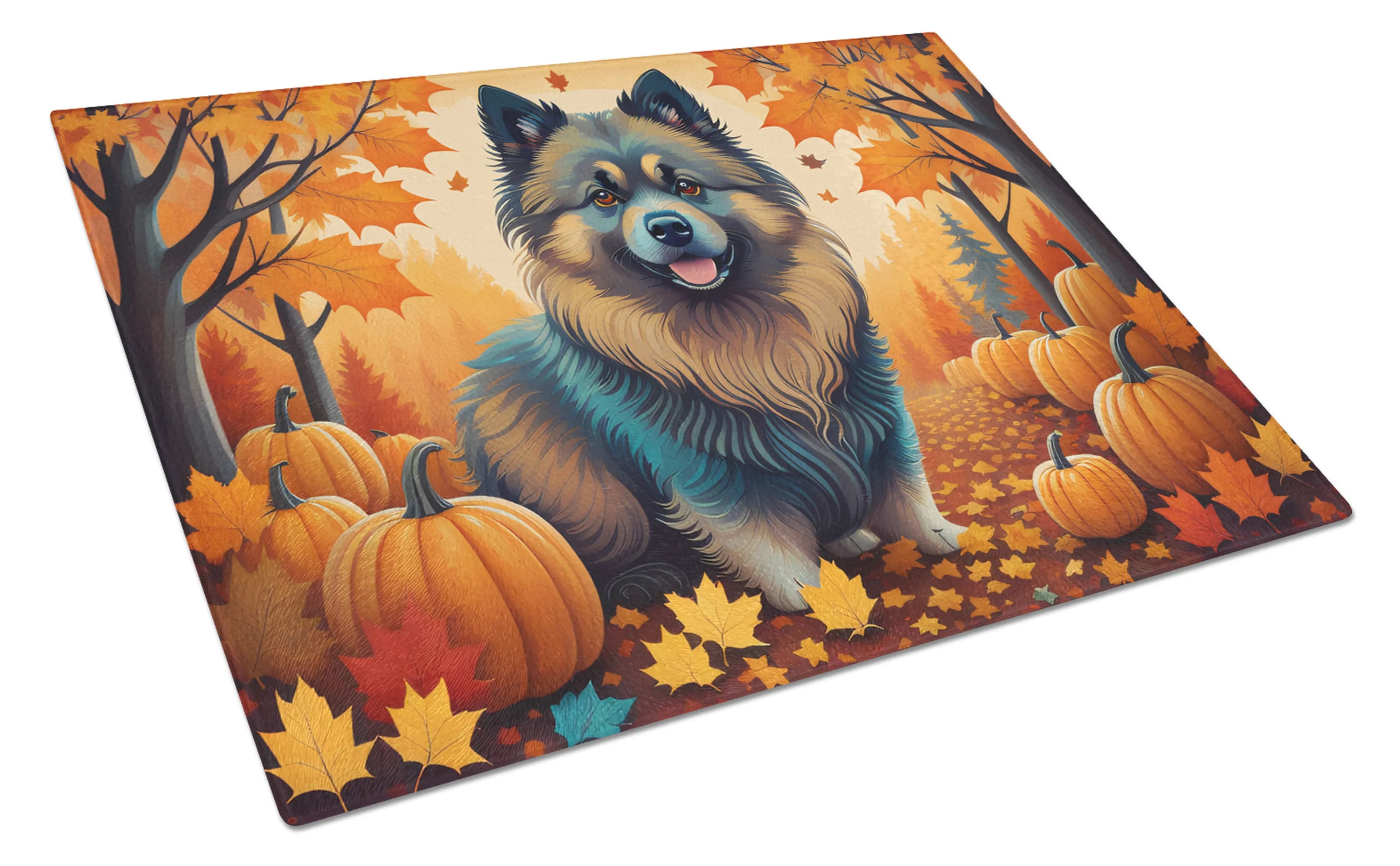 Autumn Leaves Glass Cutting Board - Size: LARGE | Pack Of: 1 | Collection name: Autumn leaves