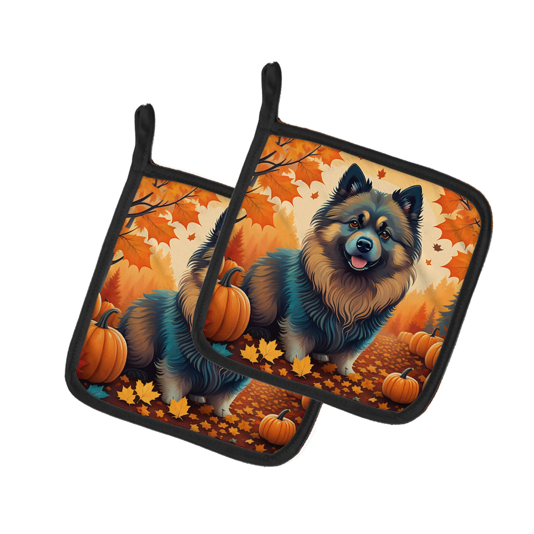 Autumn Leaves Pair of Pot Holders - Size: 7.5HX7.5W | Pack Of: 1 | Collection name: Autumn leaves