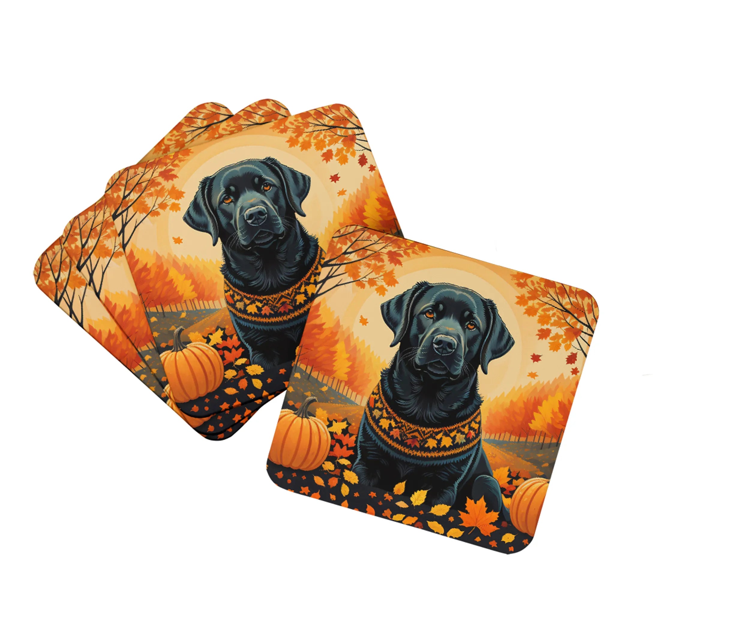 Autumn Leaves Foam Coasters - Size: 3.5 | Pack Of: 1 | Collection name: Autumn leaves