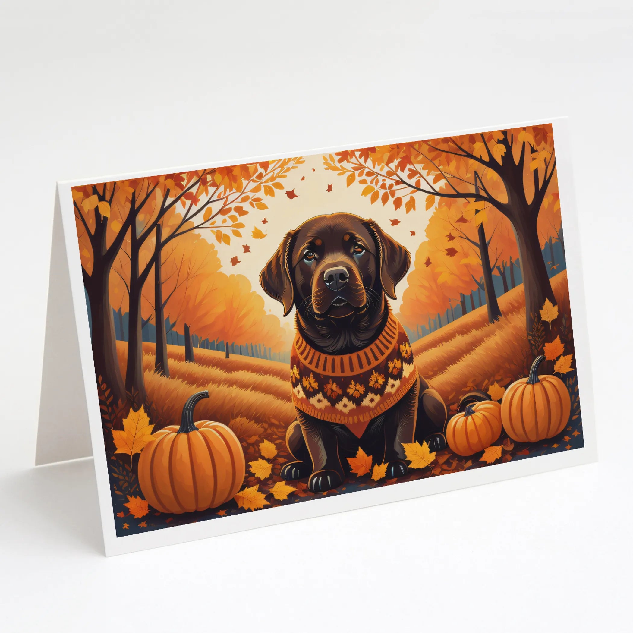 Autumn Leaves Greeting Cards  - Size: 5X7 | Pack Of: 8 | Collection name: Autumn leaves