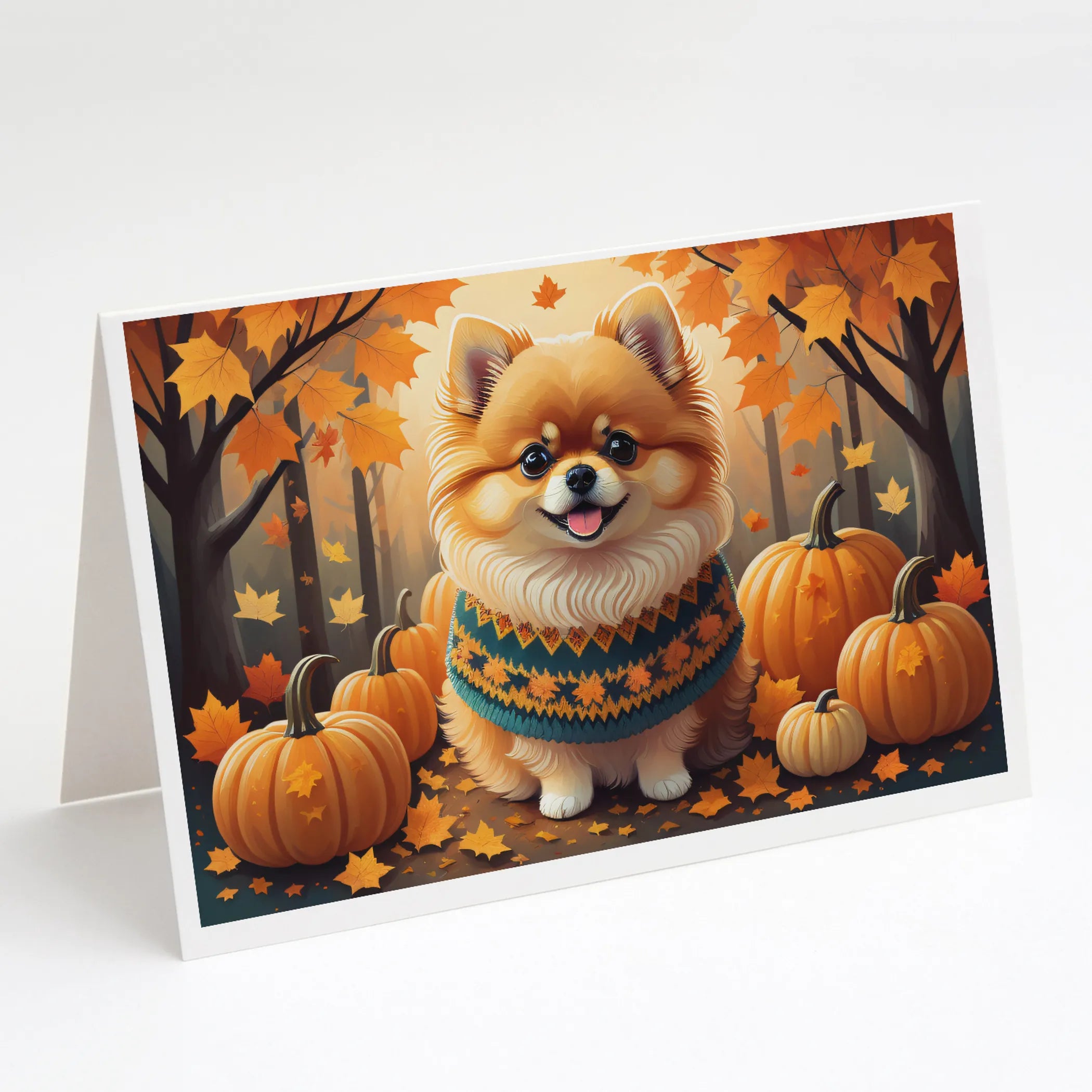 Autumn Leaves Greeting Cards  - Size: 5X7 | Pack Of: 8 | Collection name: Autumn leaves