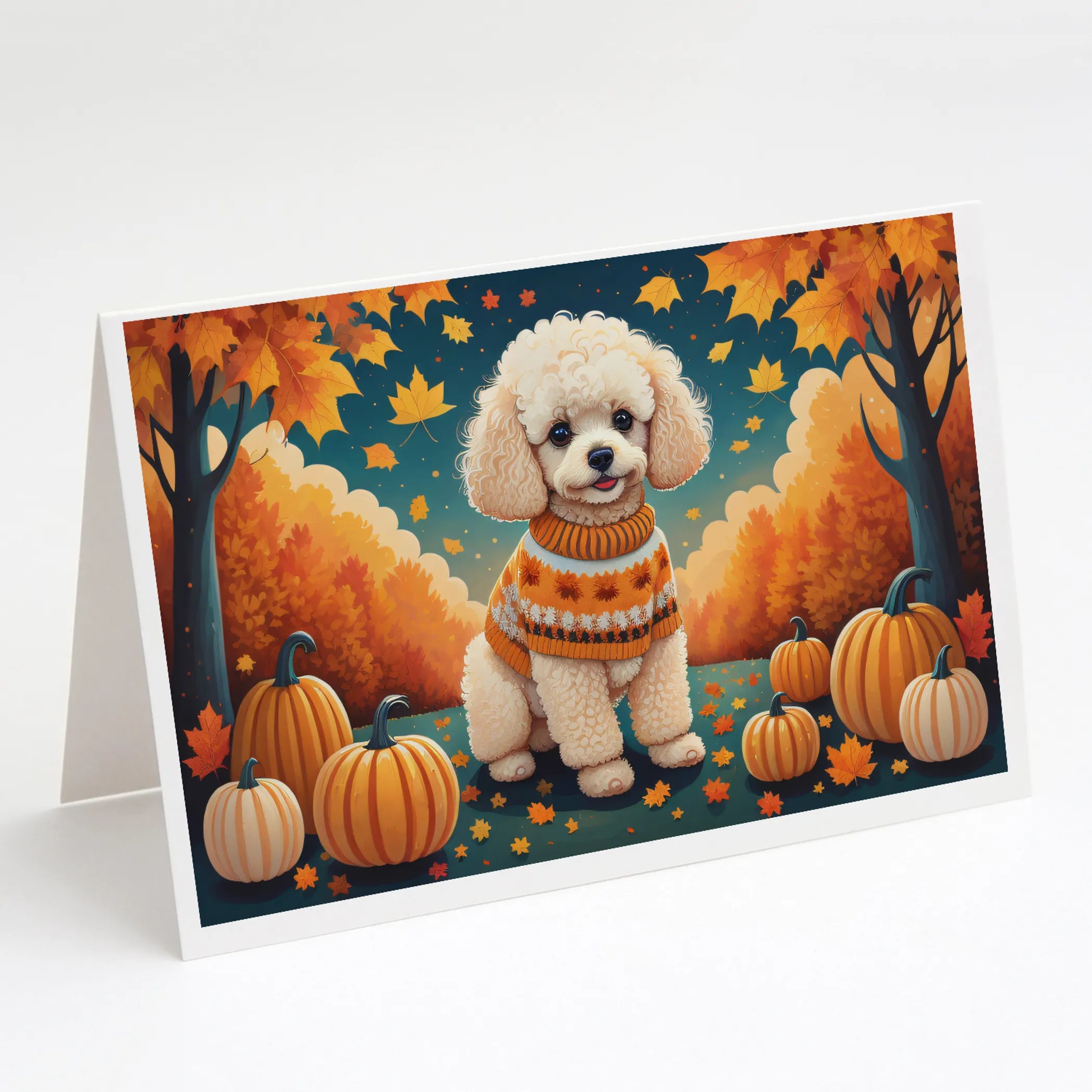 Autumn Leaves Greeting Cards  - Size: 5X7 | Pack Of: 8 | Collection name: Autumn leaves