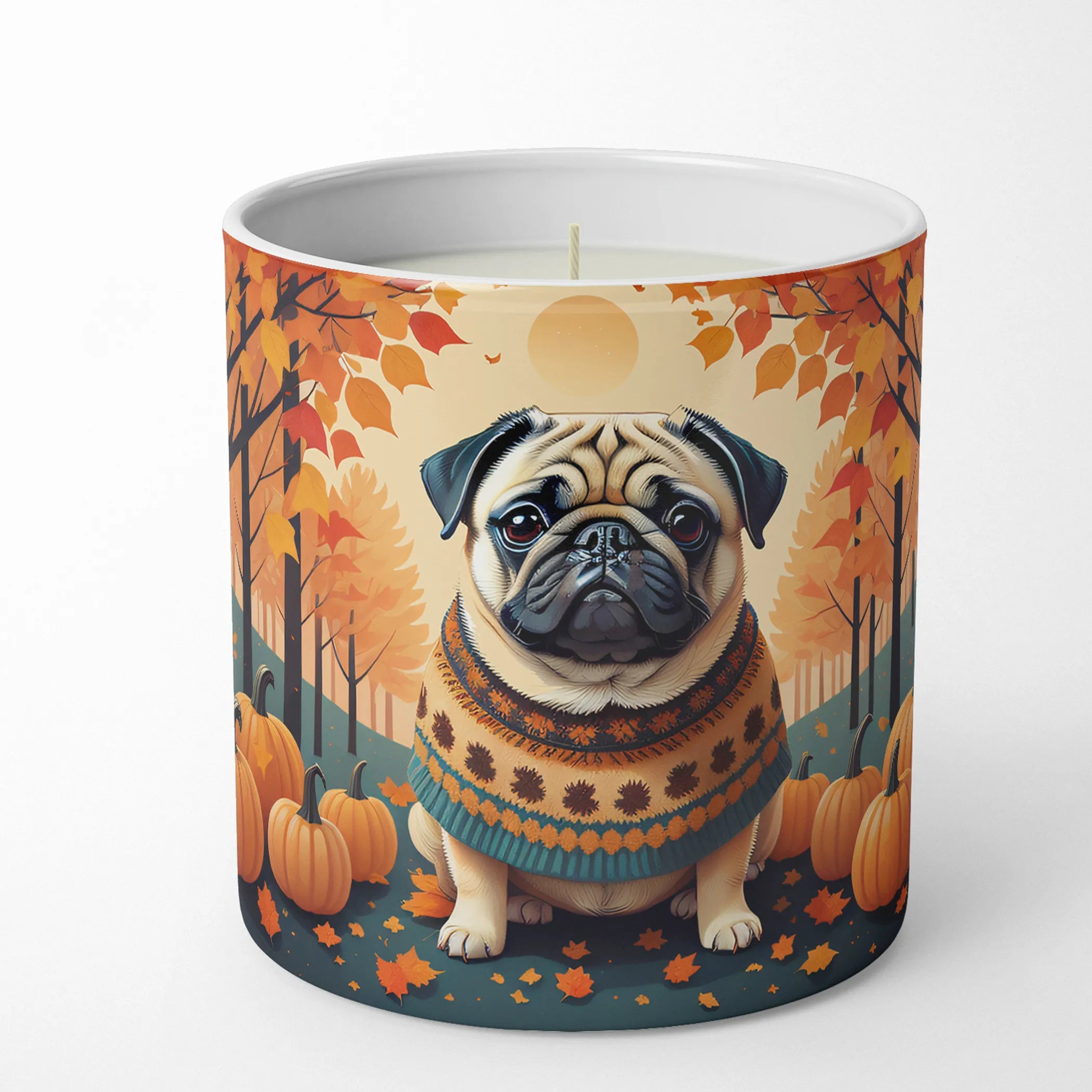 Autumn Leaves Decorative Soy Candle - Size: 10 OZ | Pack Of: 1 | Collection name: Autumn leaves