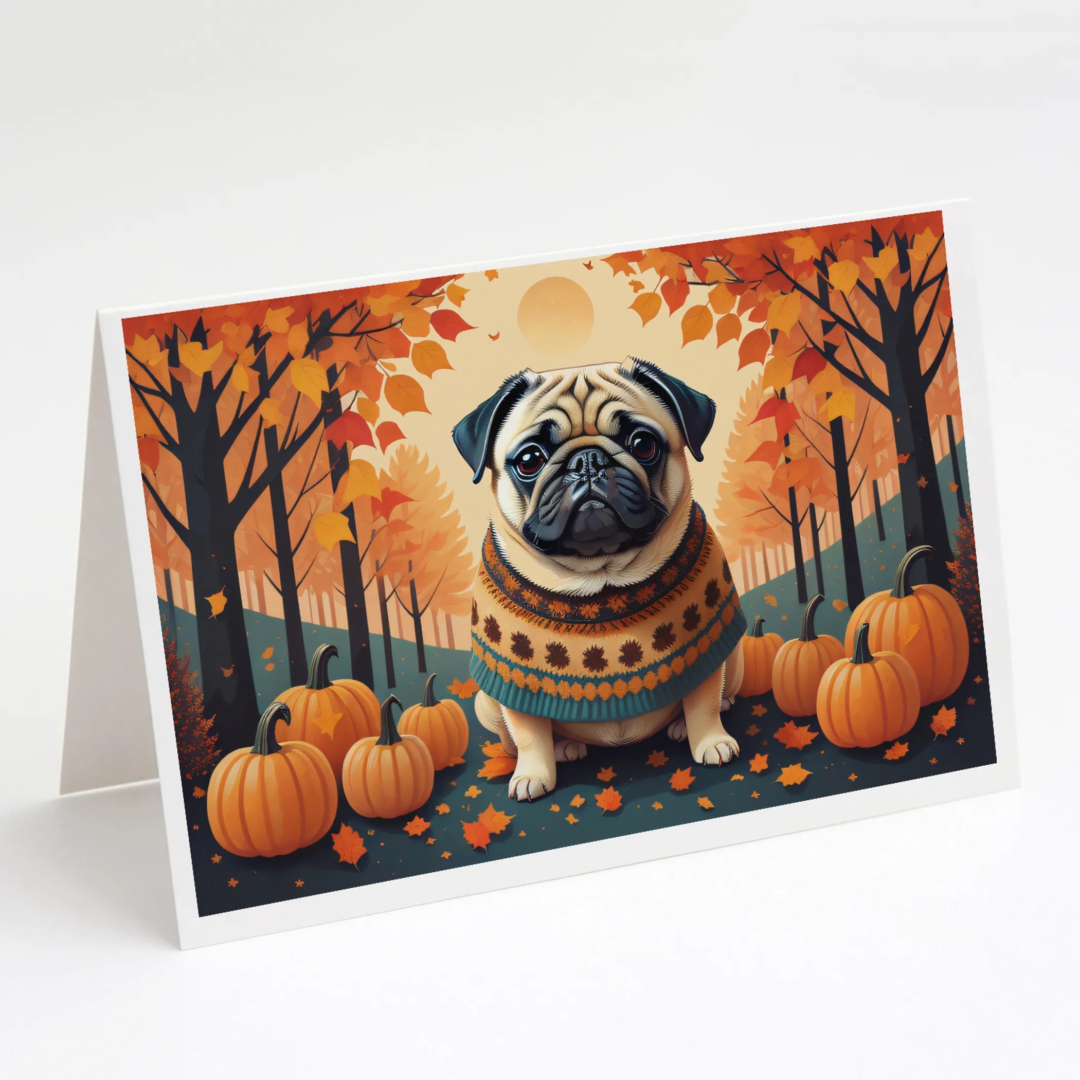 Autumn Leaves Greeting Cards  - Size: 5X7 | Pack Of: 8 | Collection name: Autumn leaves