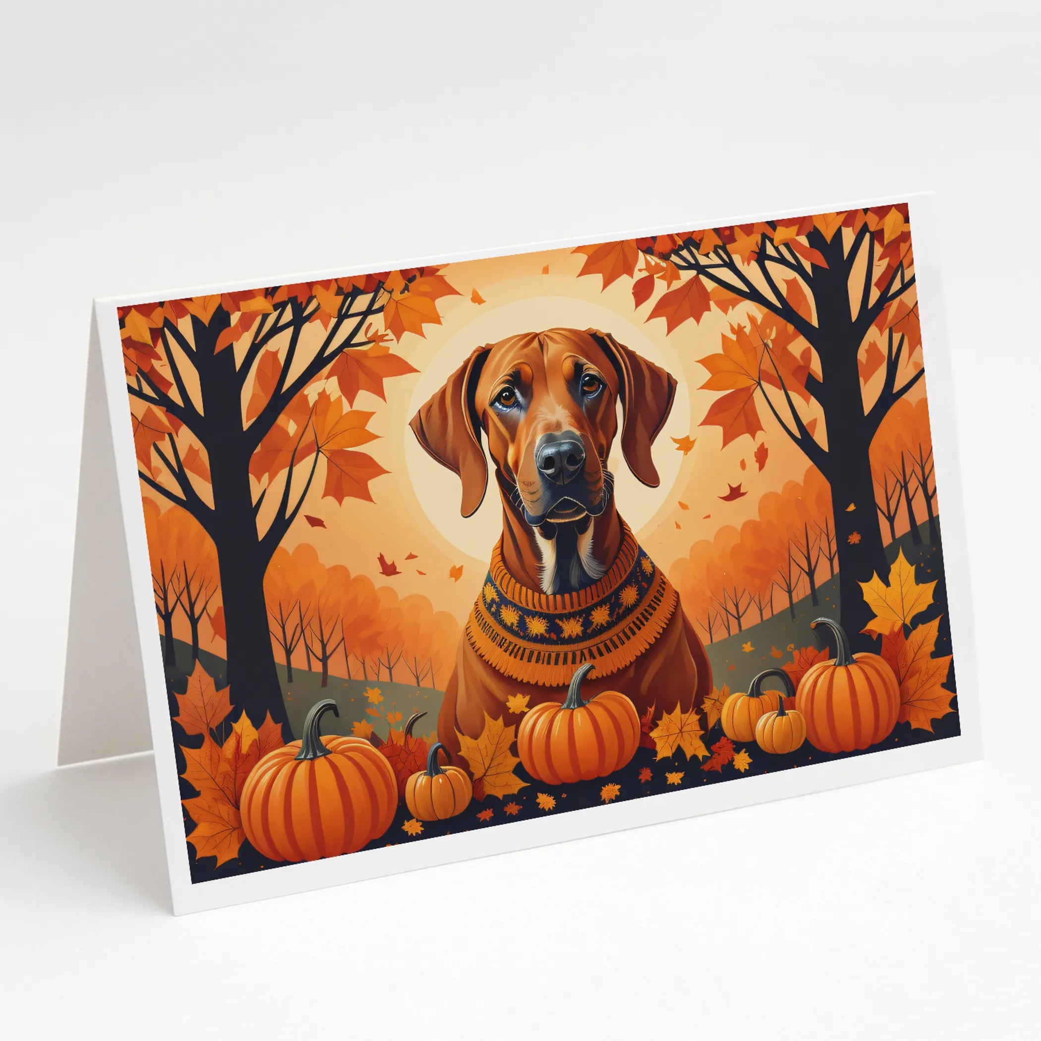 Autumn Leaves Greeting Cards  - Size: 5X7 | Pack Of: 8 | Collection name: Autumn leaves