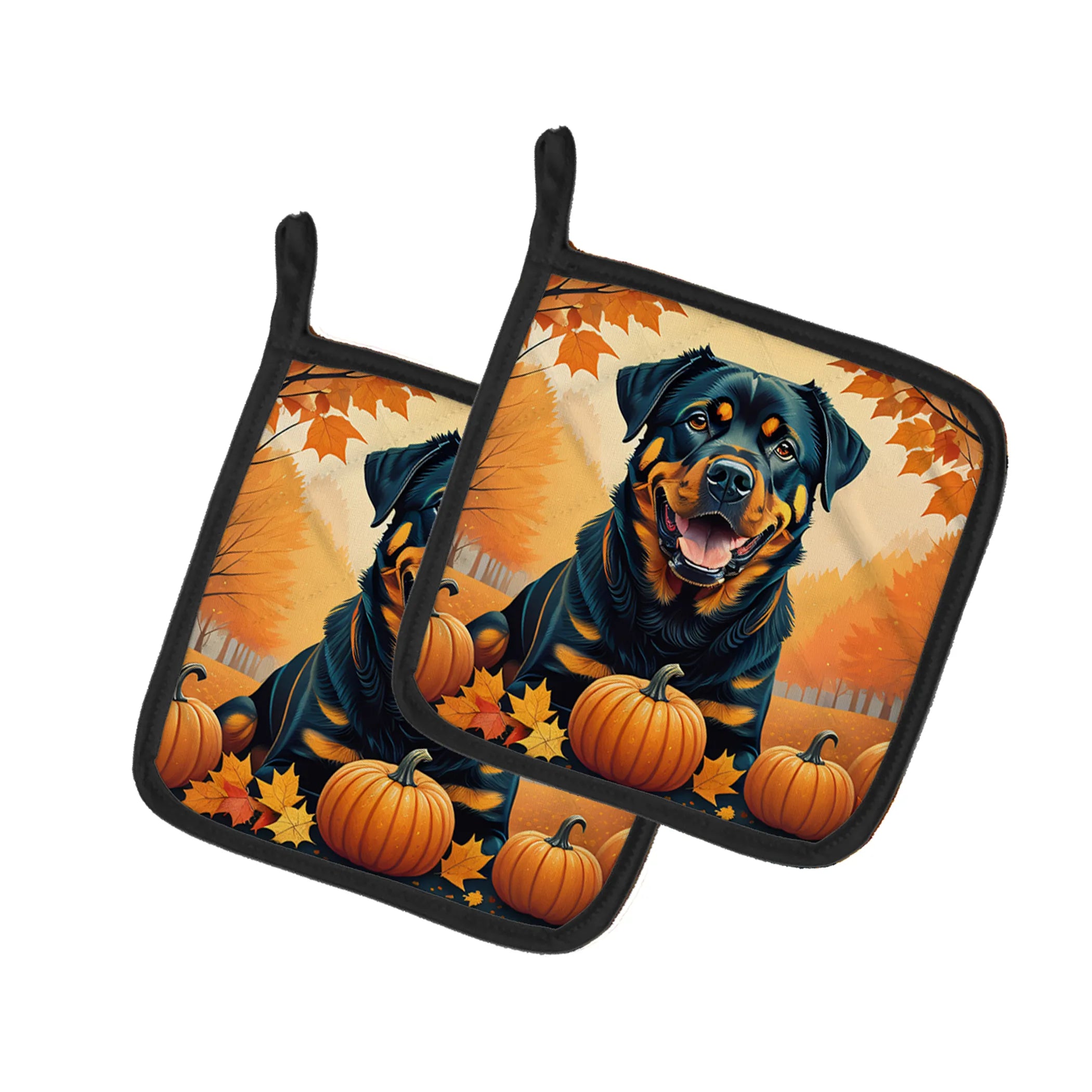 Autumn Leaves Pair of Pot Holders - Size: 7.5HX7.5W | Pack Of: 1 | Collection name: Autumn leaves