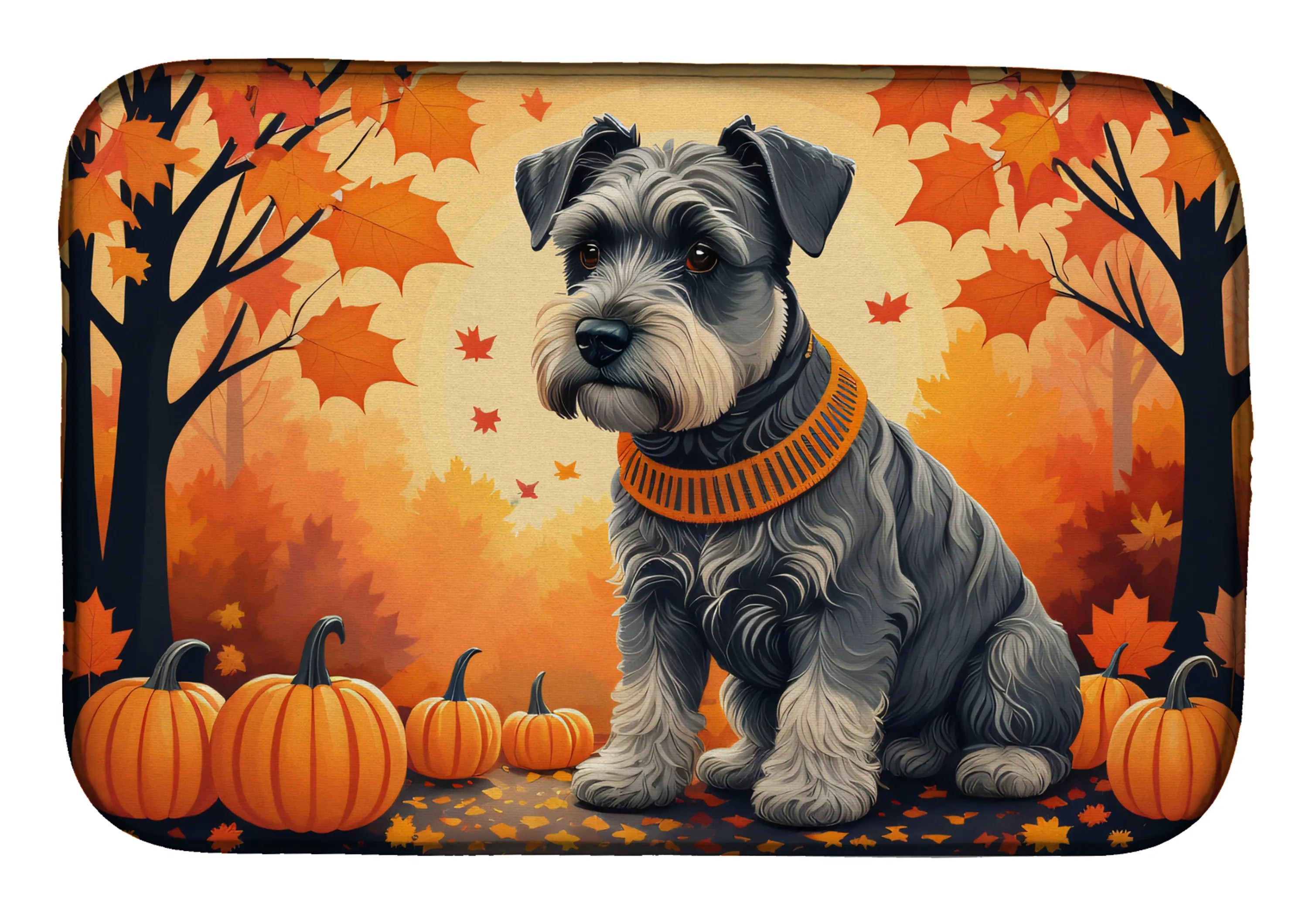 Autumn Leaves Dish Drying Mat - Size: 14  X 21" | Pack Of: 1 | Collection name: Autumn leaves