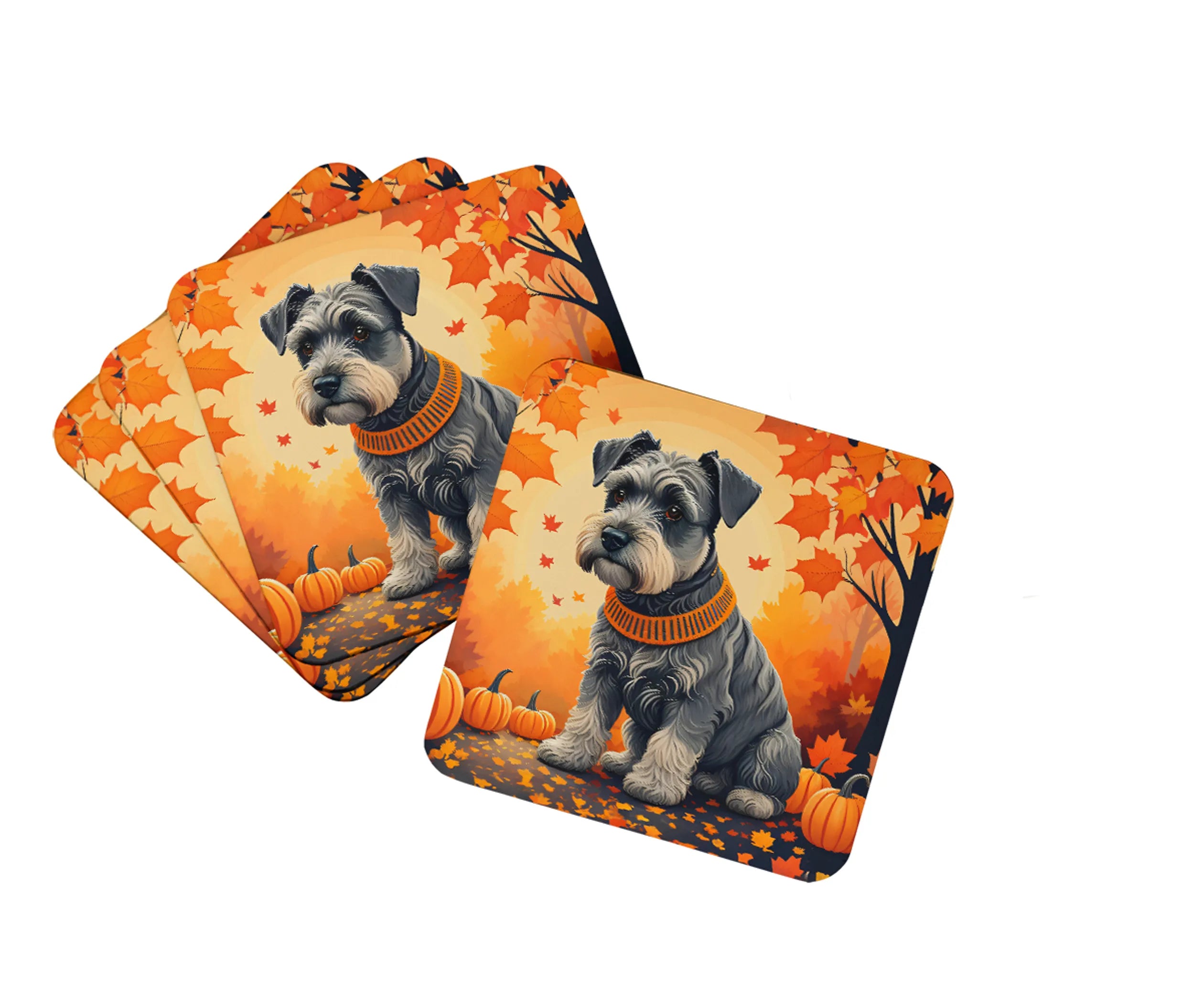 Autumn Leaves Foam Coasters - Size: 3.5 | Pack Of: 1 | Collection name: Autumn leaves