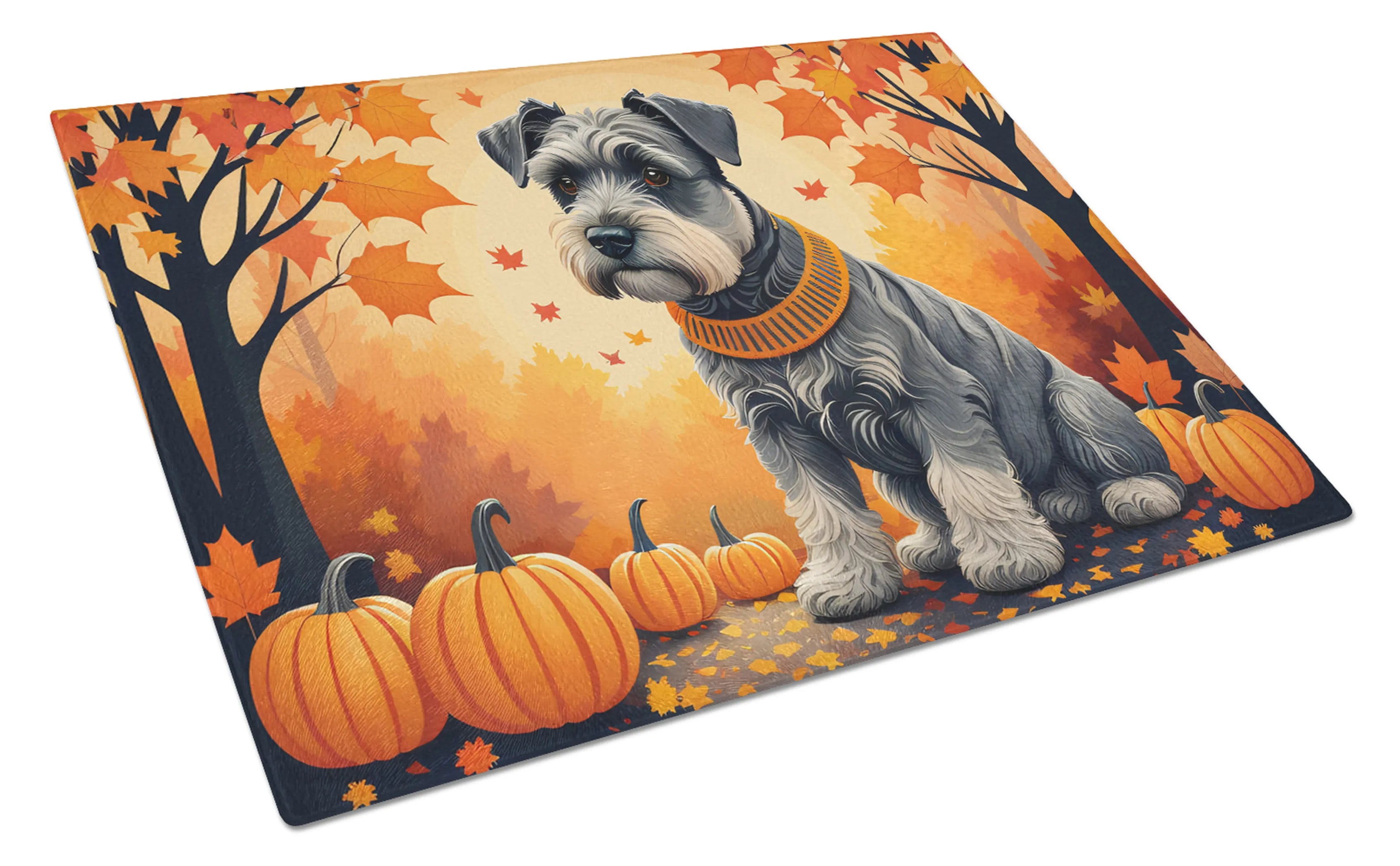 Autumn Leaves Glass Cutting Board - Size: LARGE | Pack Of: 1 | Collection name: Autumn leaves