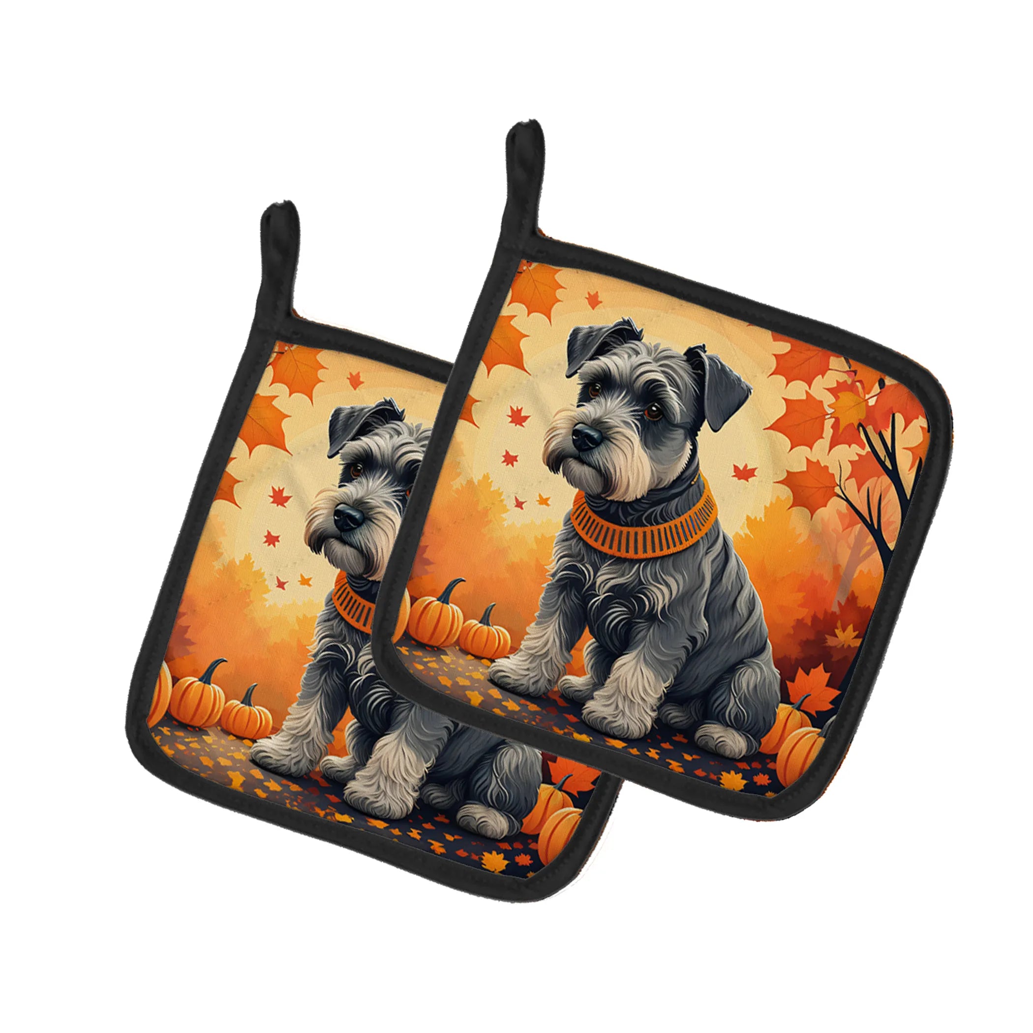 Autumn Leaves Pair of Pot Holders - Size: 7.5HX7.5W | Pack Of: 1 | Collection name: Autumn leaves