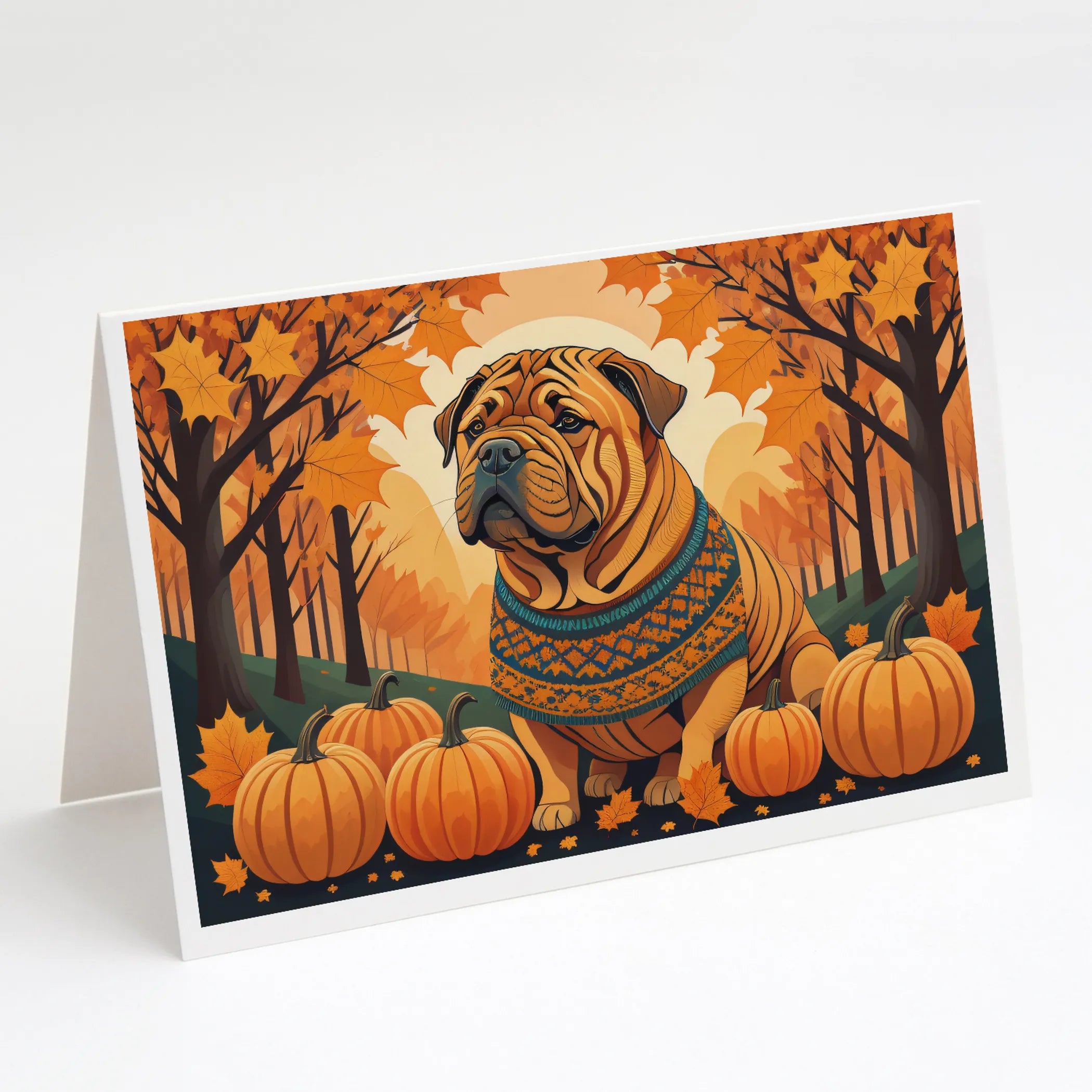 Autumn Leaves Greeting Cards  - Size: 5X7 | Pack Of: 8 | Collection name: Autumn leaves