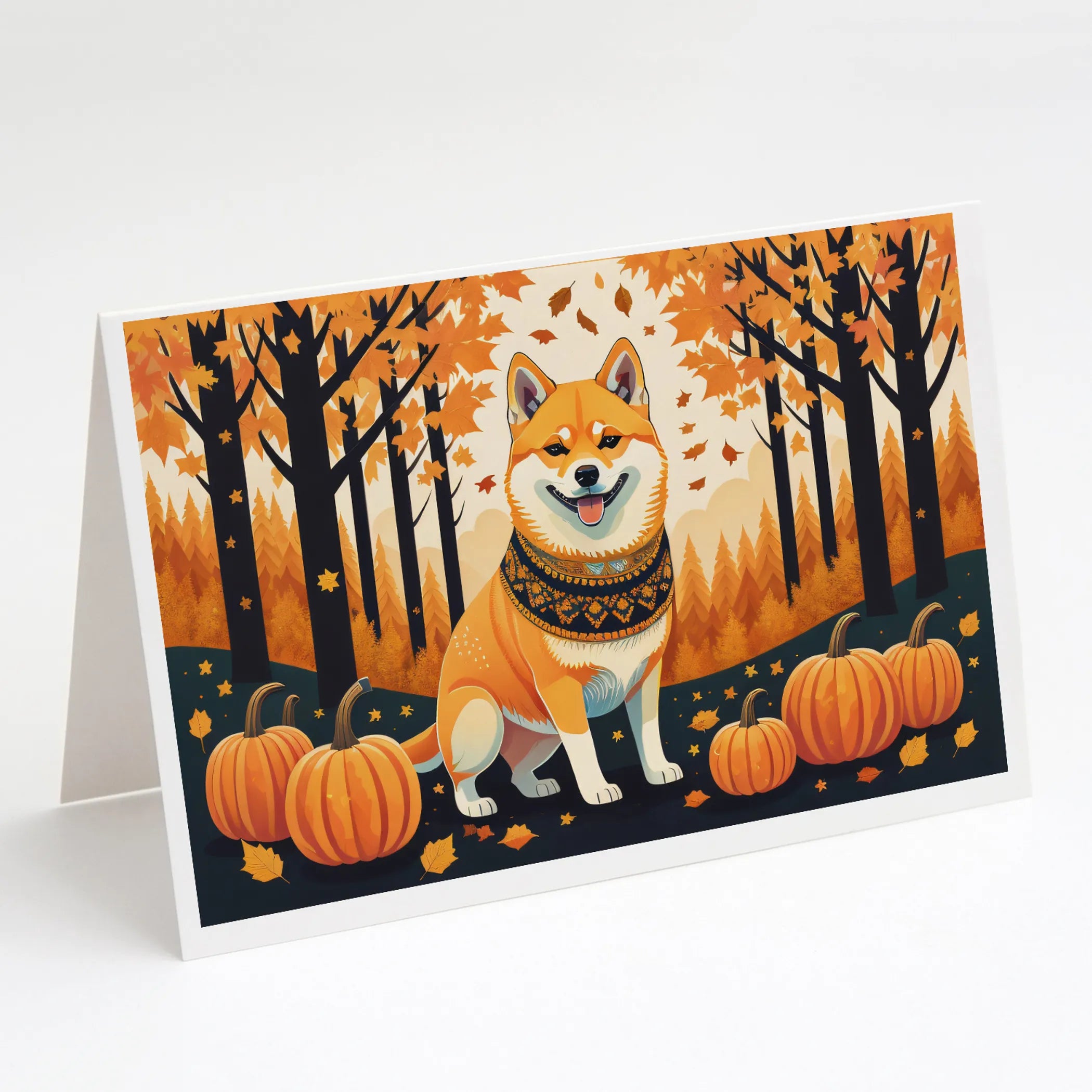 Autumn Leaves Greeting Cards  - Size: 5X7 | Pack Of: 8 | Collection name: Autumn leaves