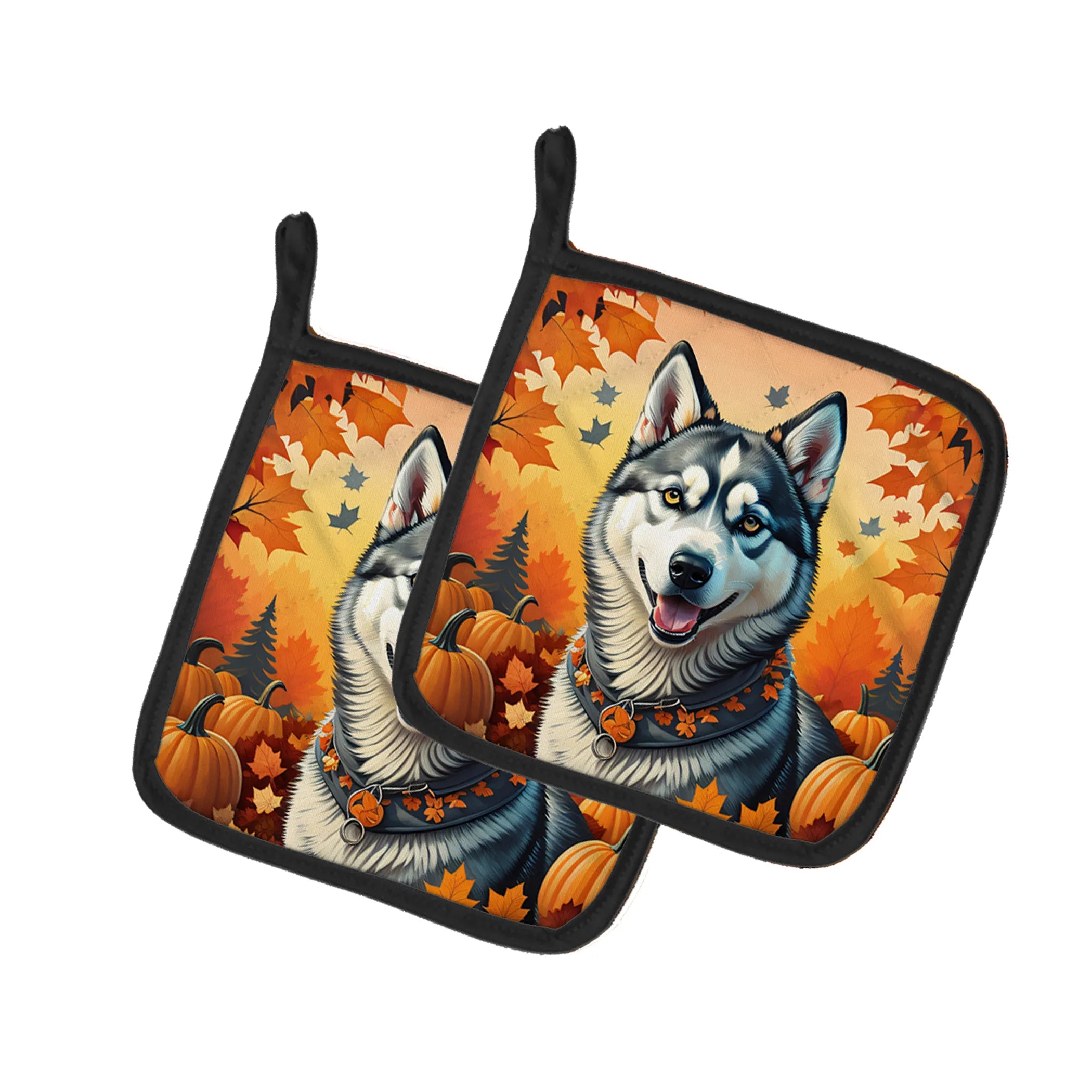 Autumn Leaves Pair of Pot Holders - Size: 7.5HX7.5W | Pack Of: 1 | Collection name: Autumn leaves