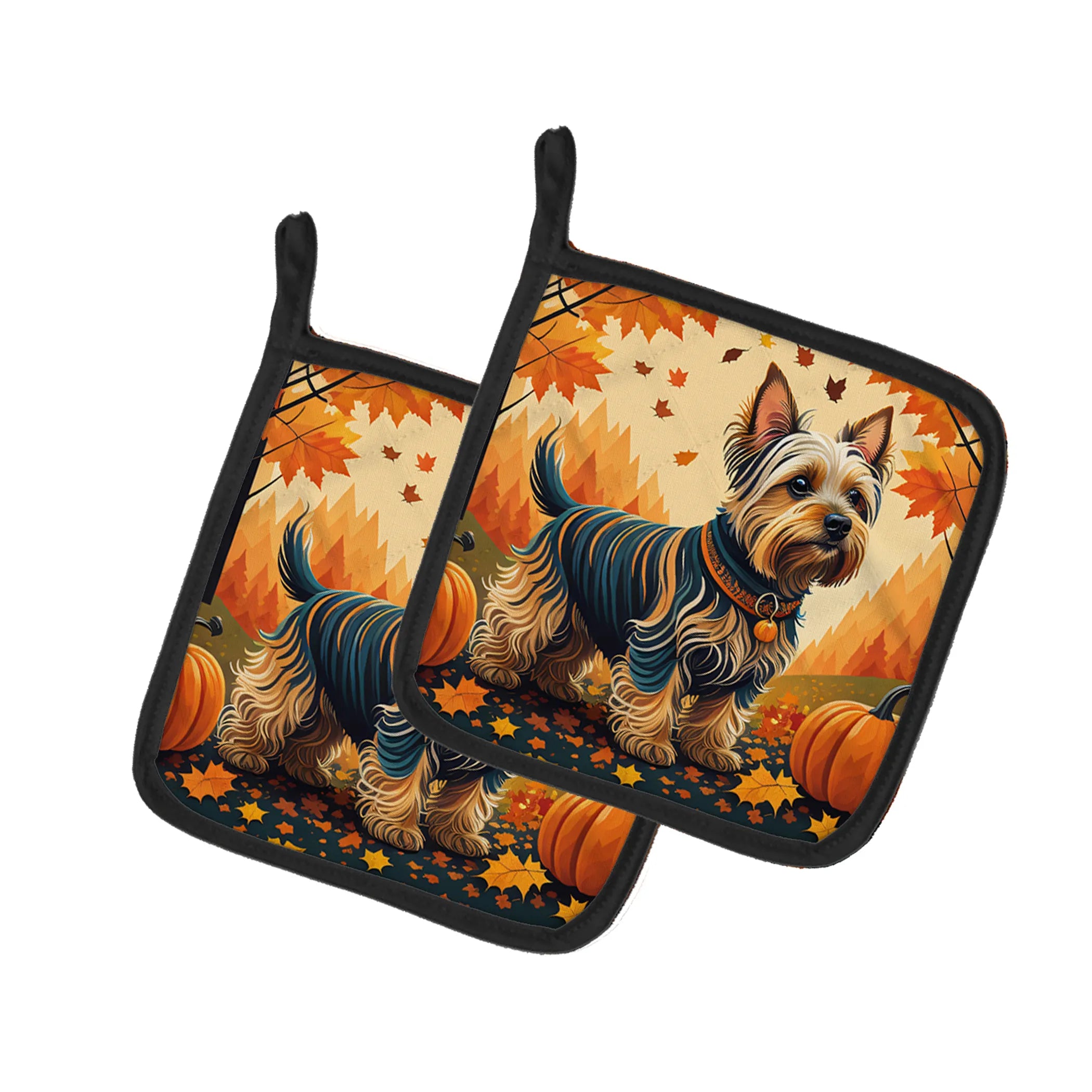 Autumn Leaves Pair of Pot Holders - Size: 7.5HX7.5W | Pack Of: 1 | Collection name: Autumn leaves