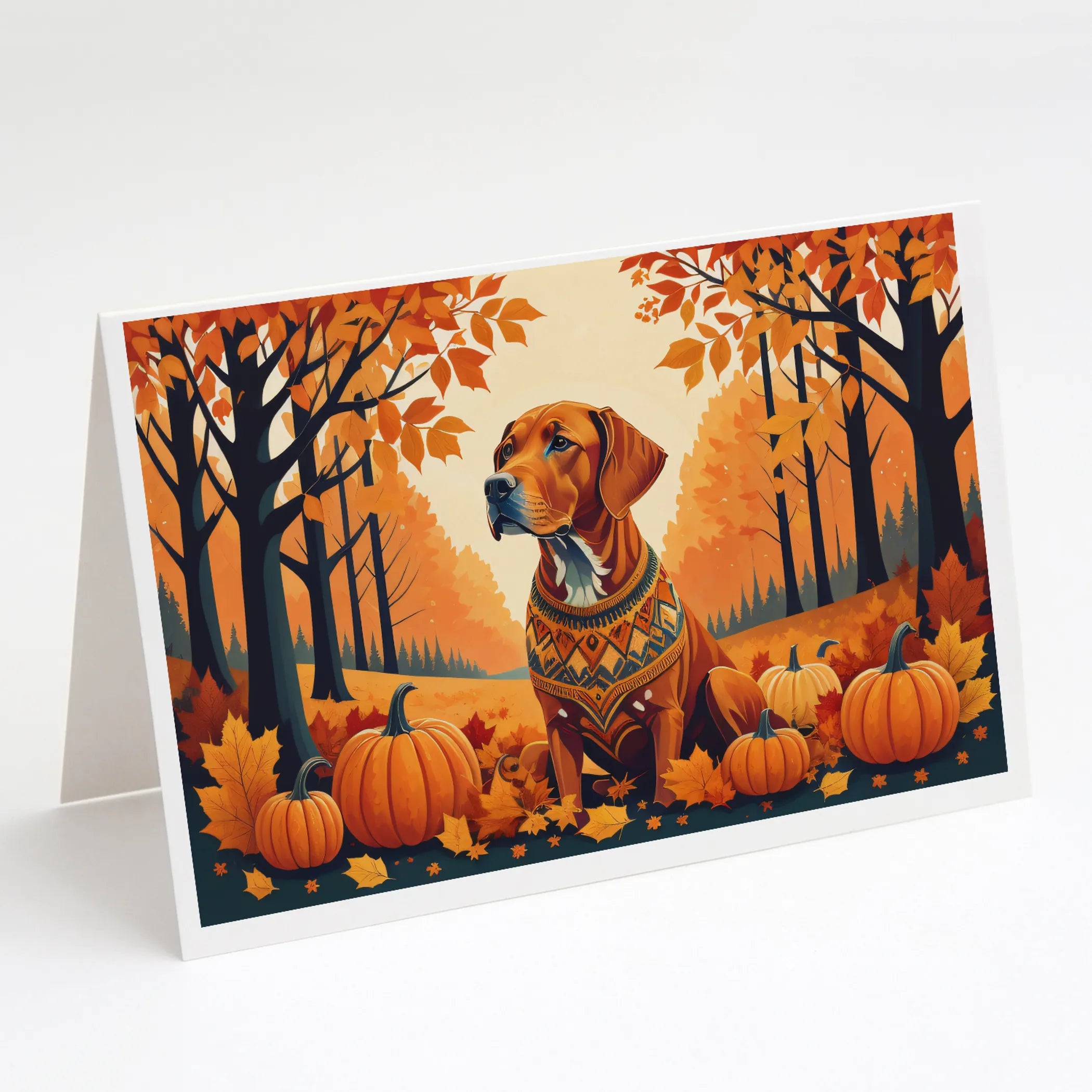 Autumn Leaves Greeting Cards  - Size: 5X7 | Pack Of: 8 | Collection name: Autumn leaves
