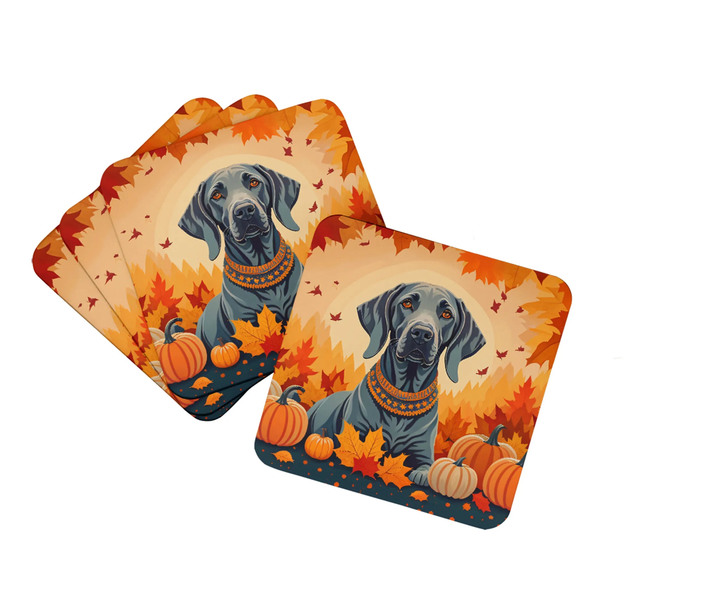 Autumn Leaves Foam Coasters - Size: 3.5 | Pack Of: 1 | Collection name: Autumn leaves