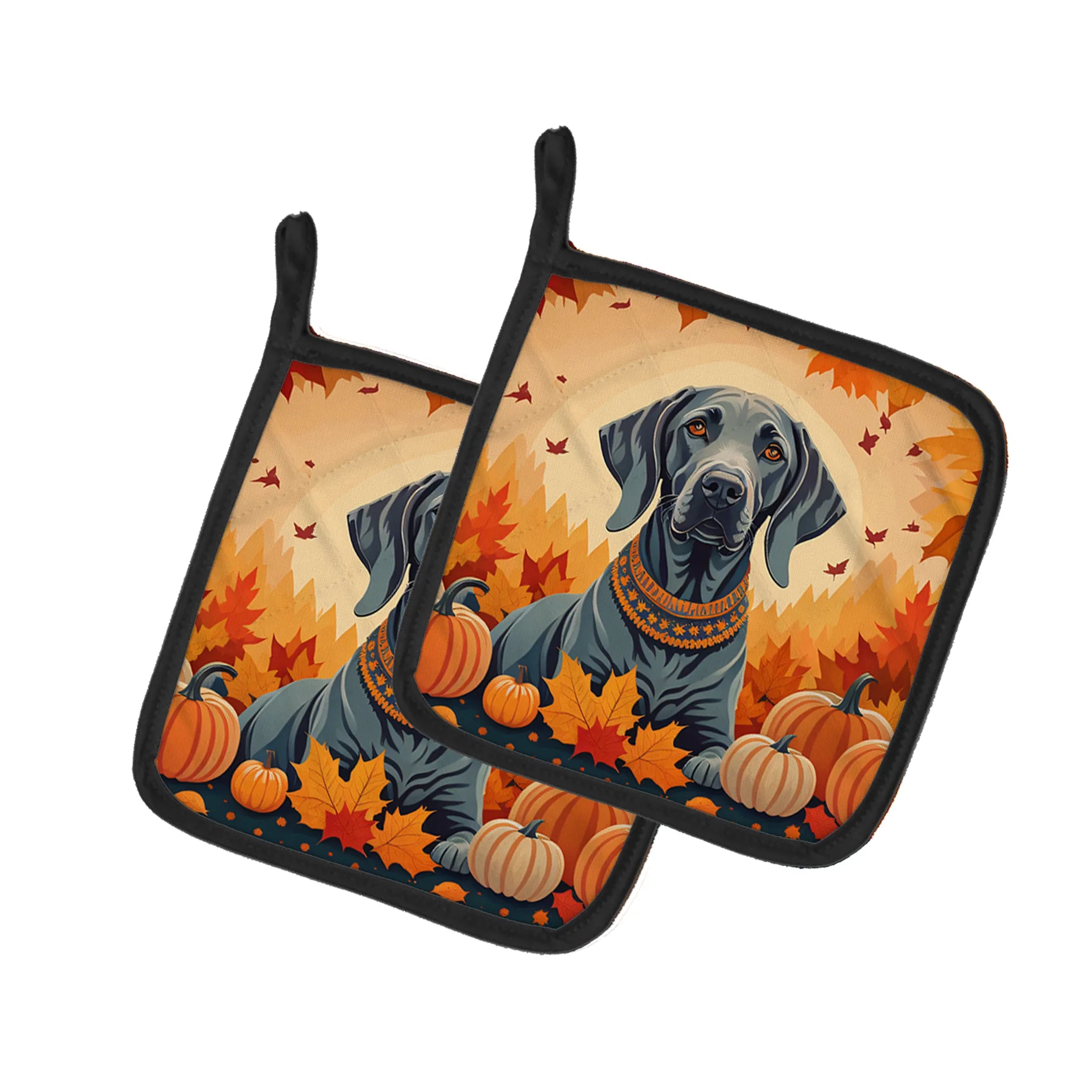 Autumn Leaves Pair of Pot Holders - Size: 7.5HX7.5W | Pack Of: 1 | Collection name: Autumn leaves