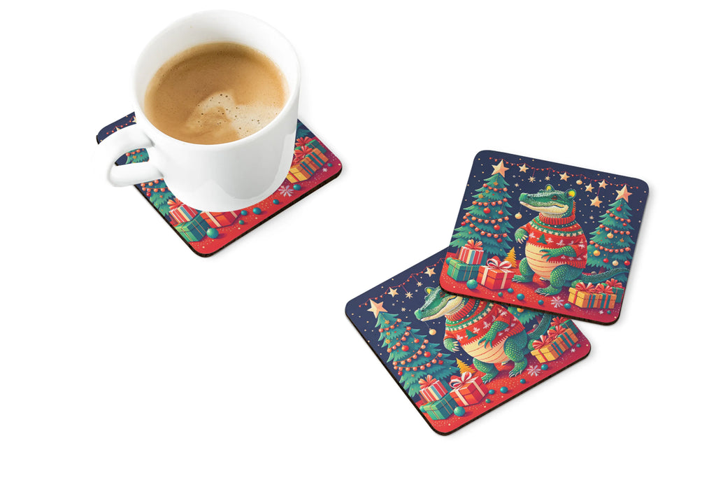 Animal Christmas Foam Coasters - Size: 3.5 | Pack Of: 1 | Collection name: Animal christmas