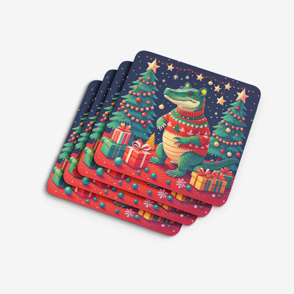 Animal Christmas Foam Coasters - Size: 3.5 | Pack Of: 1 | Collection name: Animal christmas