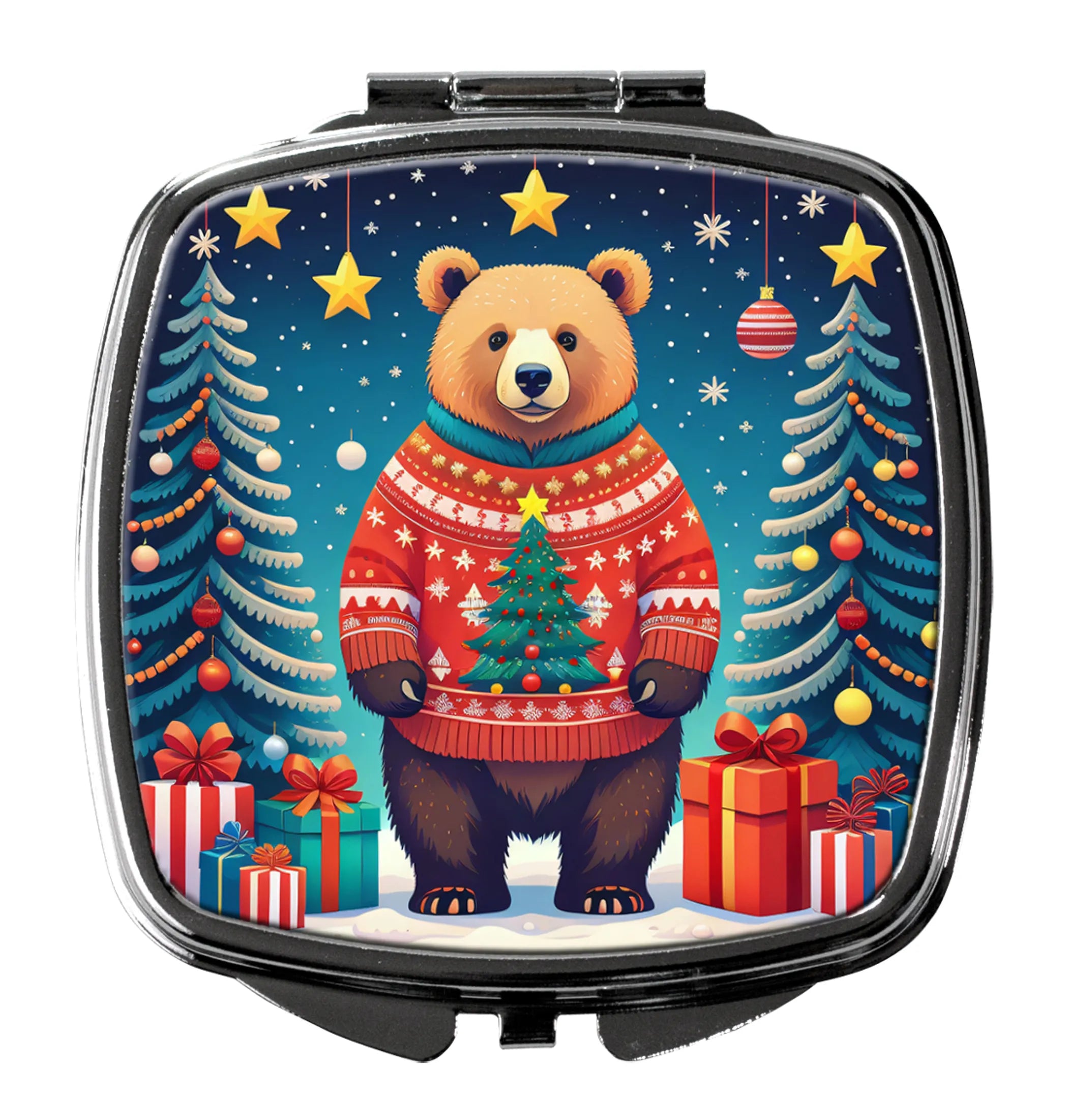 Animal Christmas Compact Mirror - Pack Of: 1 | Collection name: Animal christmas