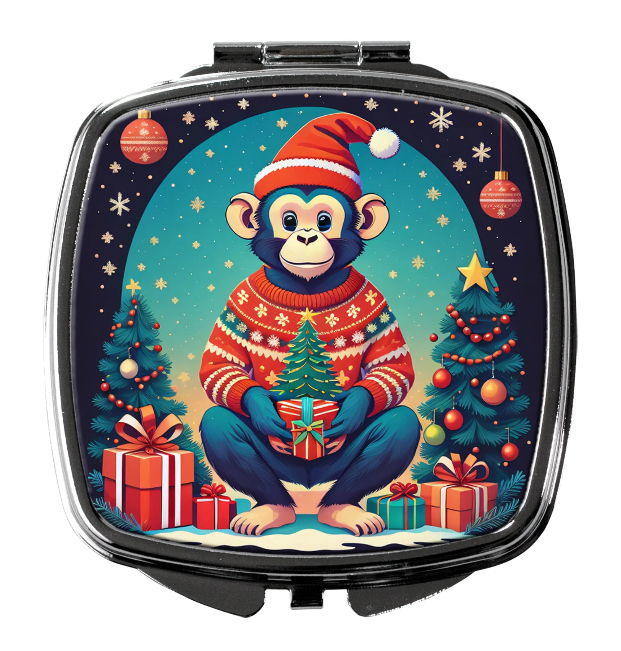 Animal Christmas Compact Mirror - Pack Of: 1 | Collection name: Animal christmas