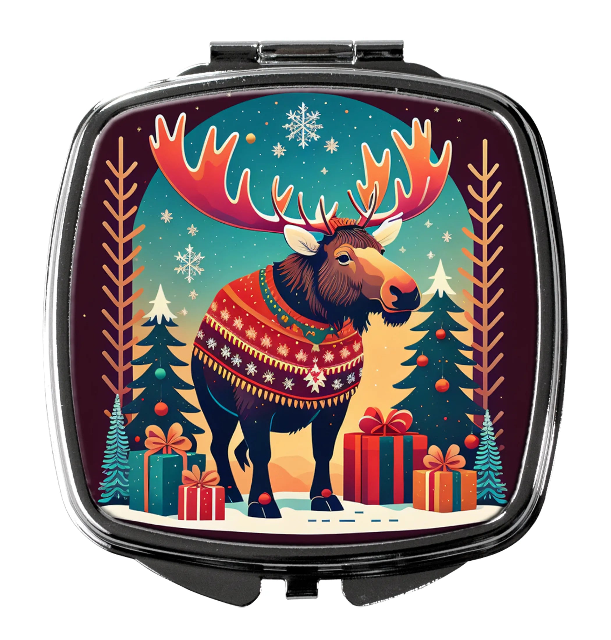 Animal Christmas Compact Mirror - Pack Of: 1 | Collection name: Animal christmas
