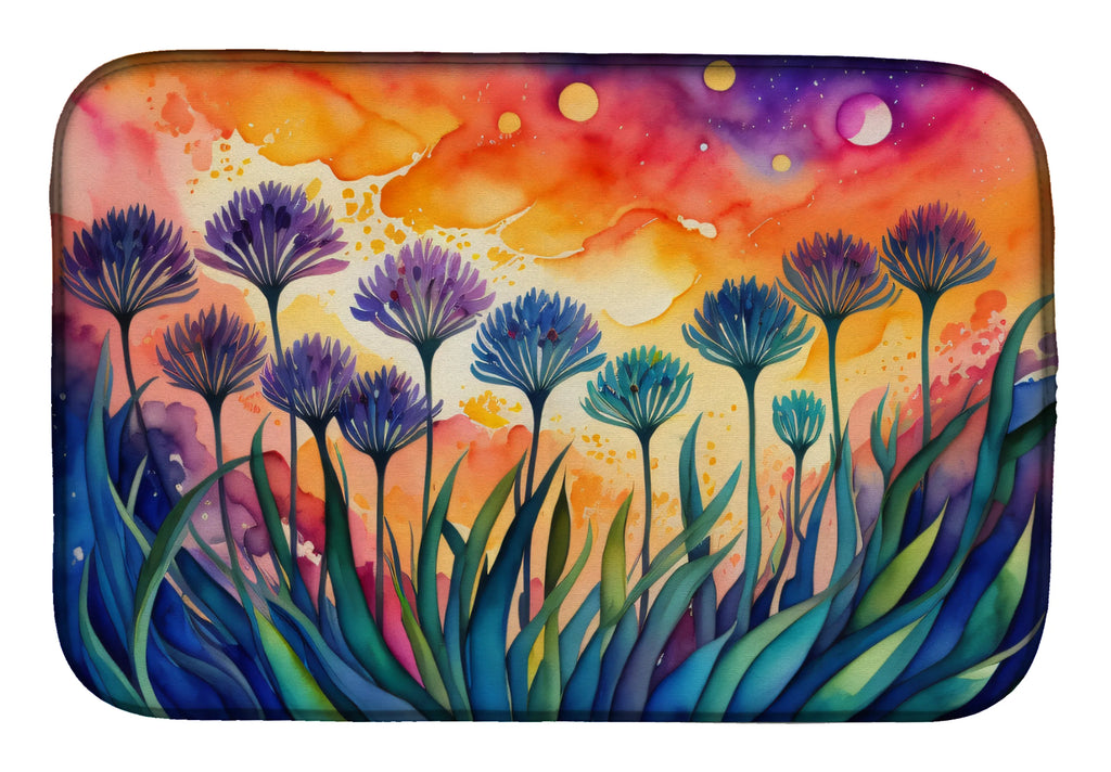 Flowers in Color Dish Drying Mat - Size: 14  X 21" | Pack Of: 1 | Collection name: Flowers in color
