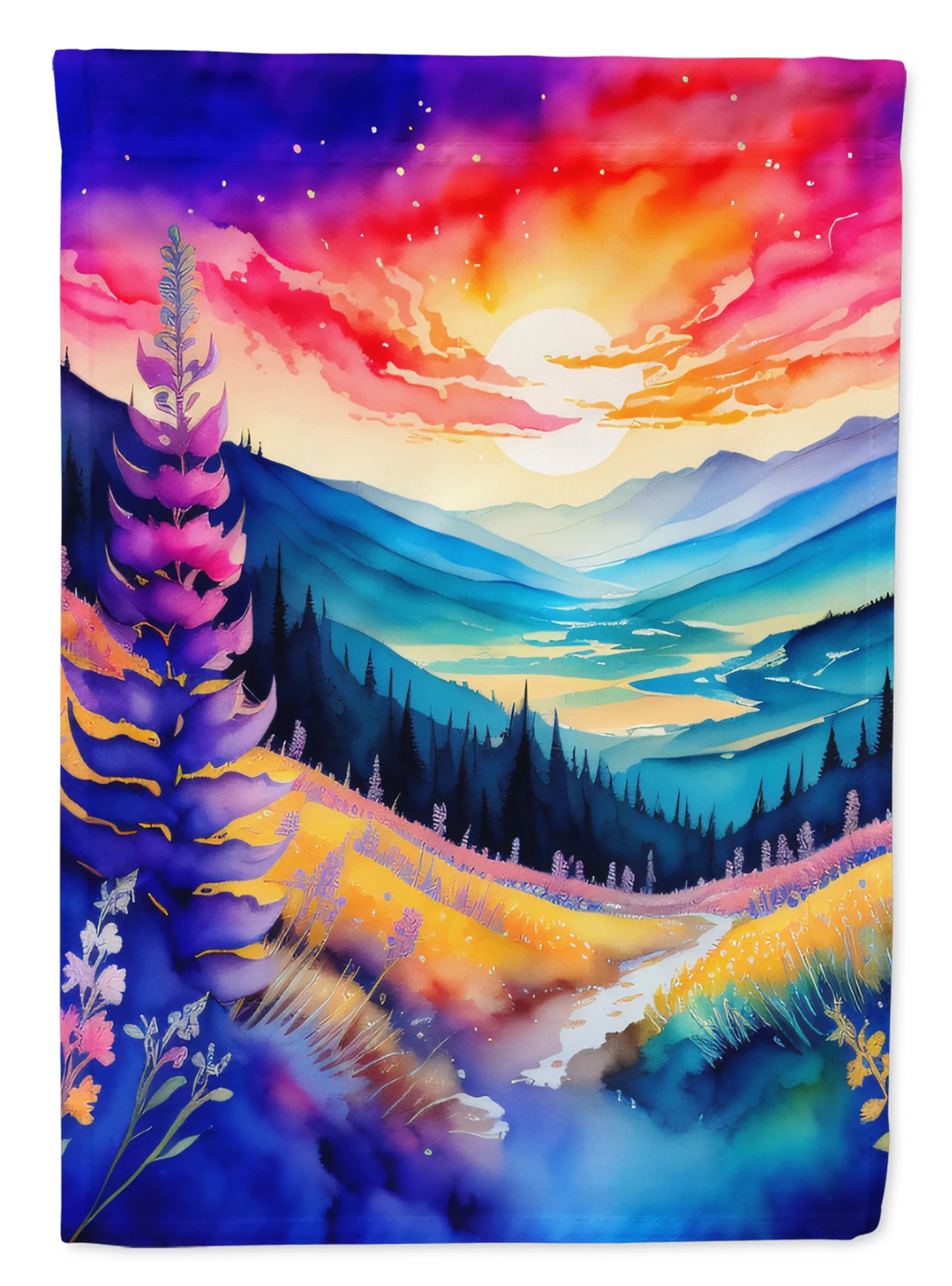 Flowers in Color Decorative Flag - Pack Of: 1 | Collection name: Flowers in color