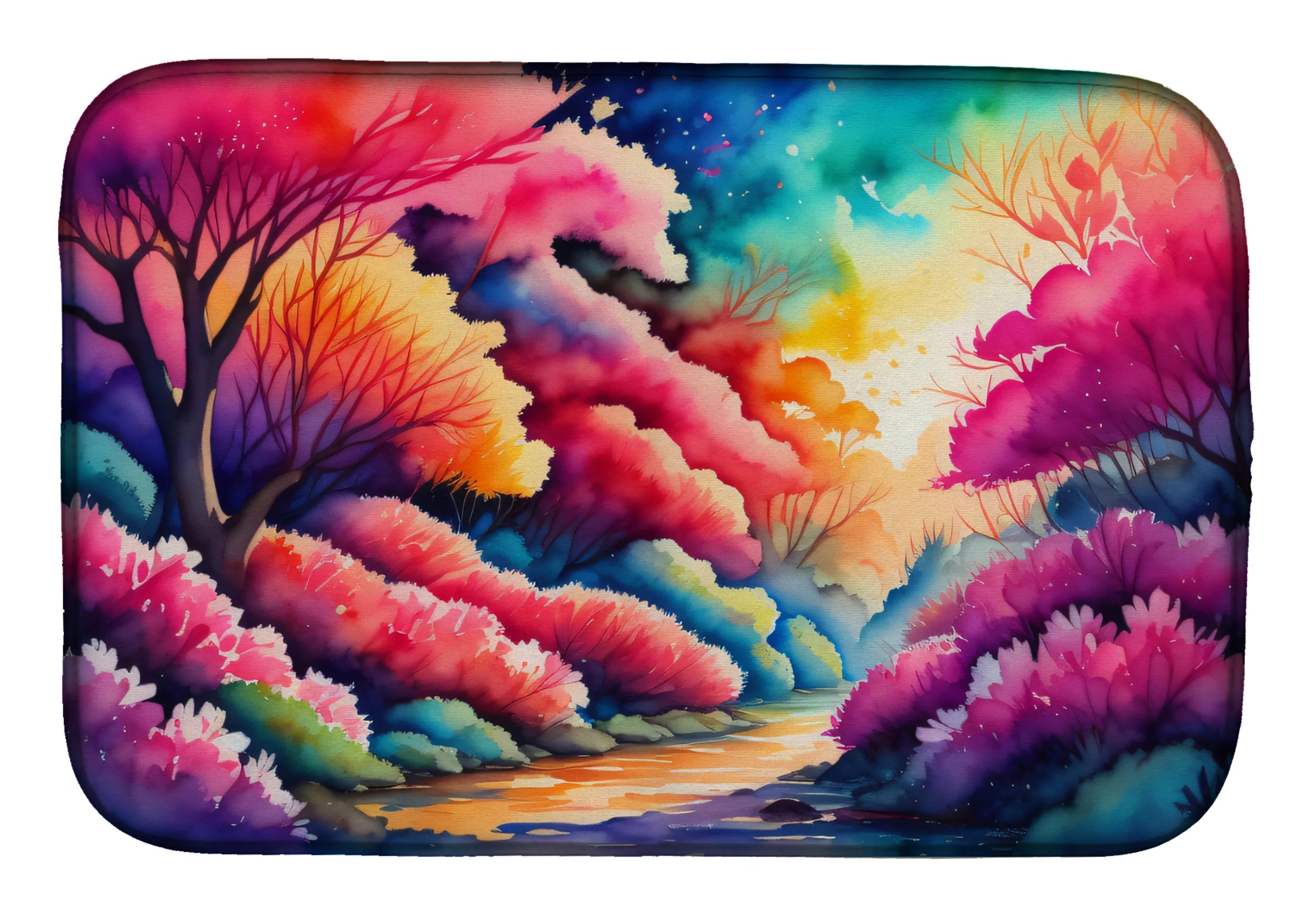 Flowers in Color Dish Drying Mat - Size: 14  X 21" | Pack Of: 1 | Collection name: Flowers in color