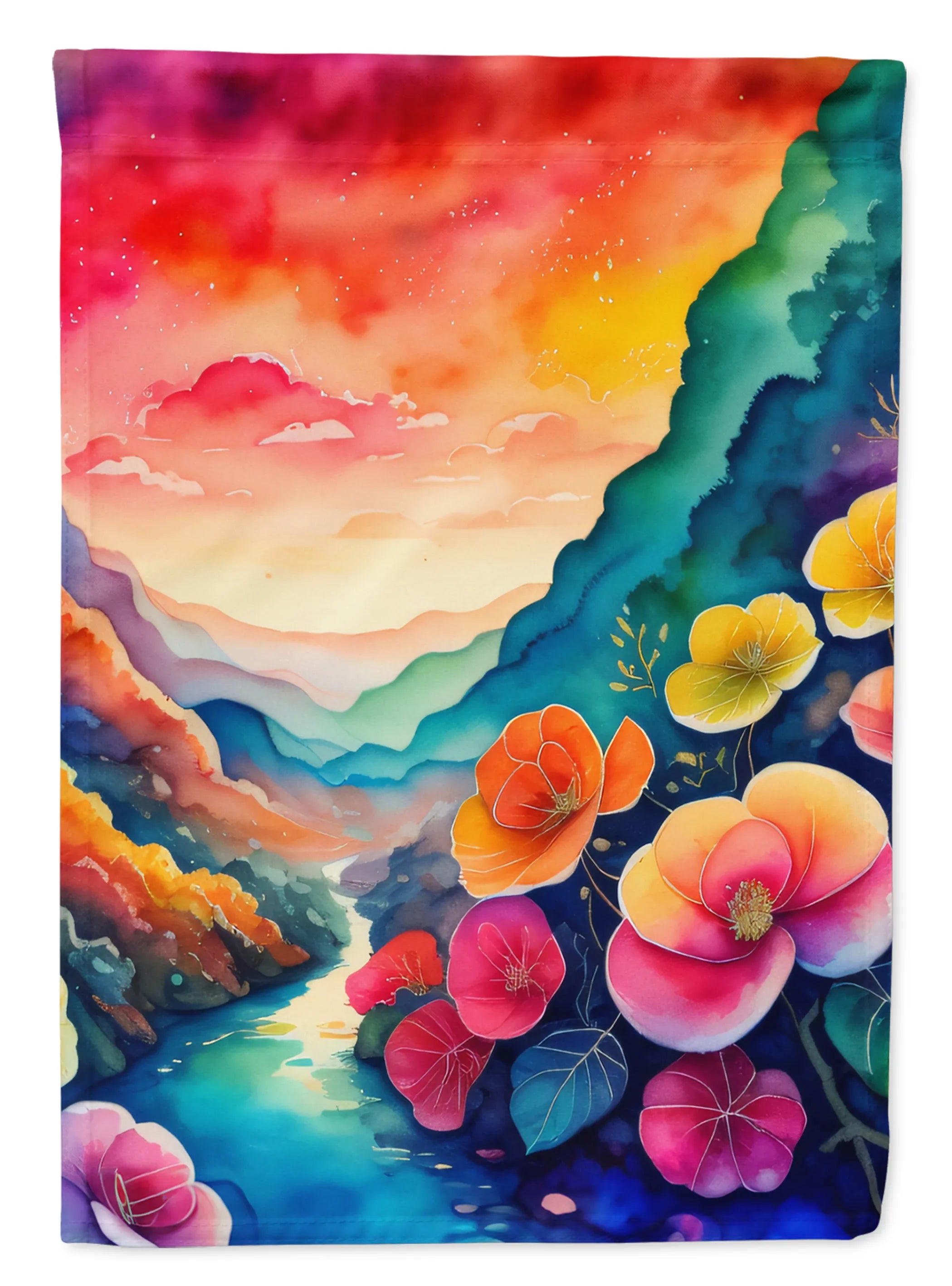 Flowers in Color Decorative Flag - Pack Of: 1 | Collection name: Flowers in color
