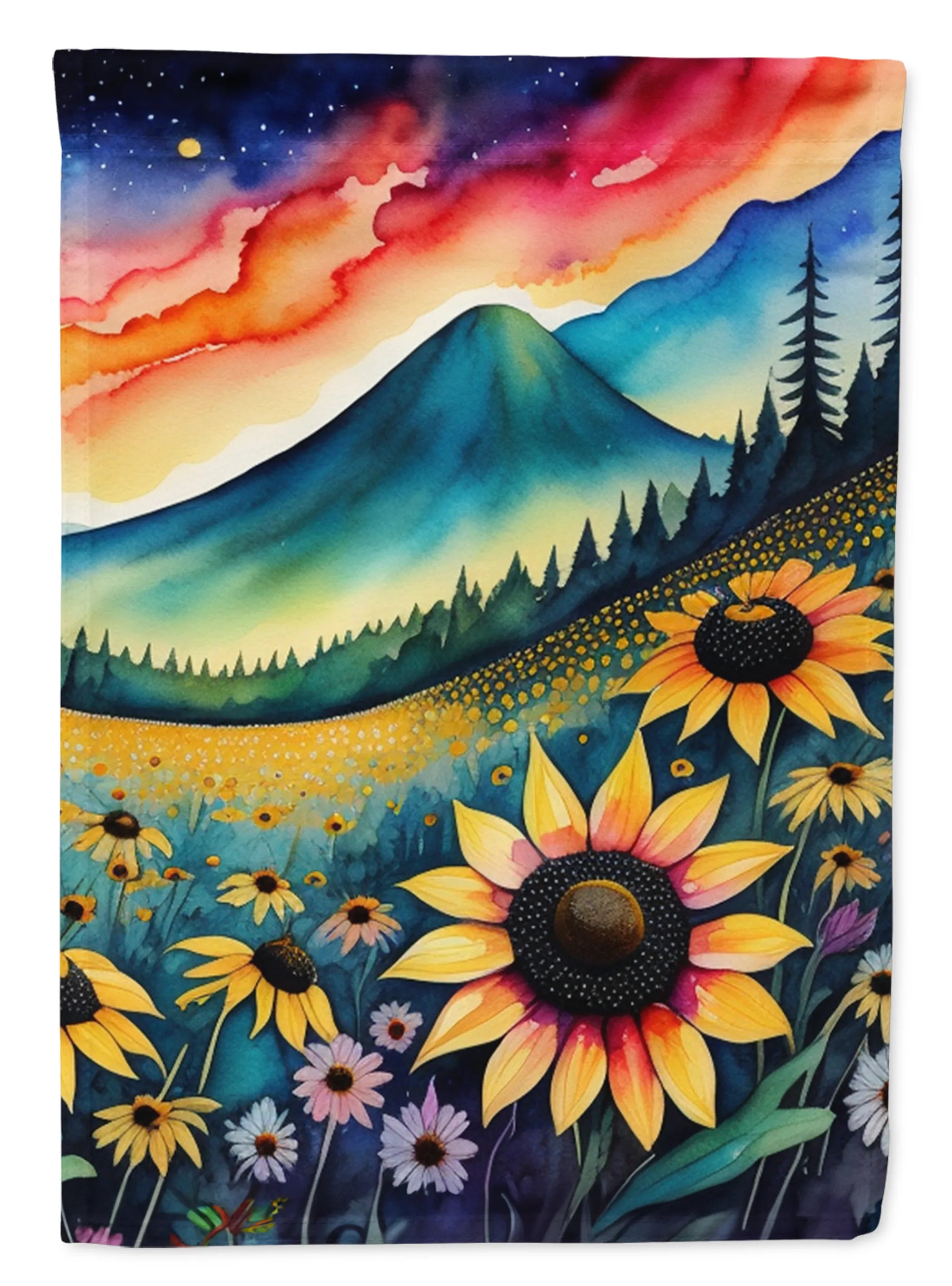Flowers in Color Decorative Flag - Pack Of: 1 | Collection name: Flowers in color