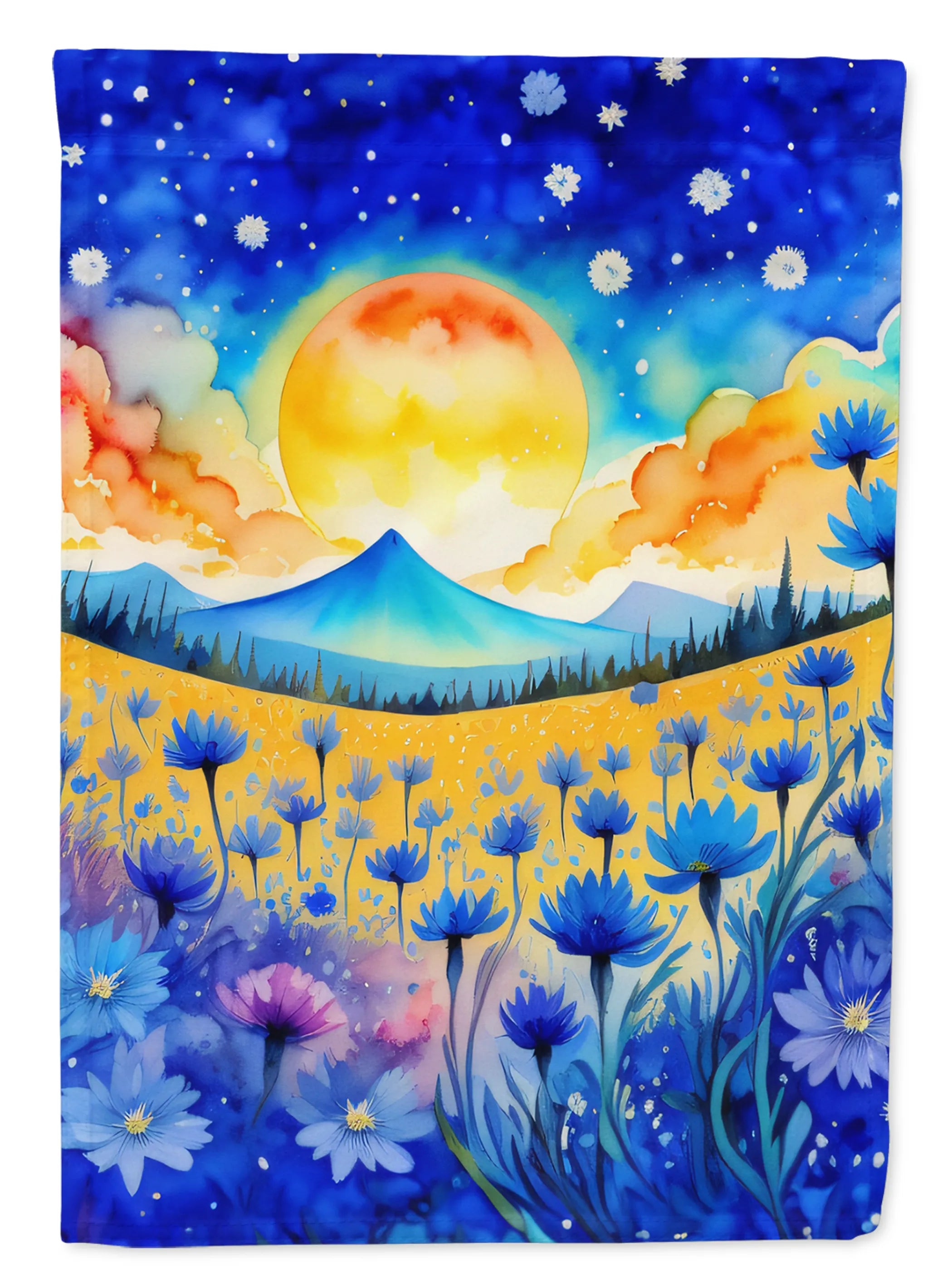Flowers in Color Decorative Flag - Pack Of: 1 | Collection name: Flowers in color