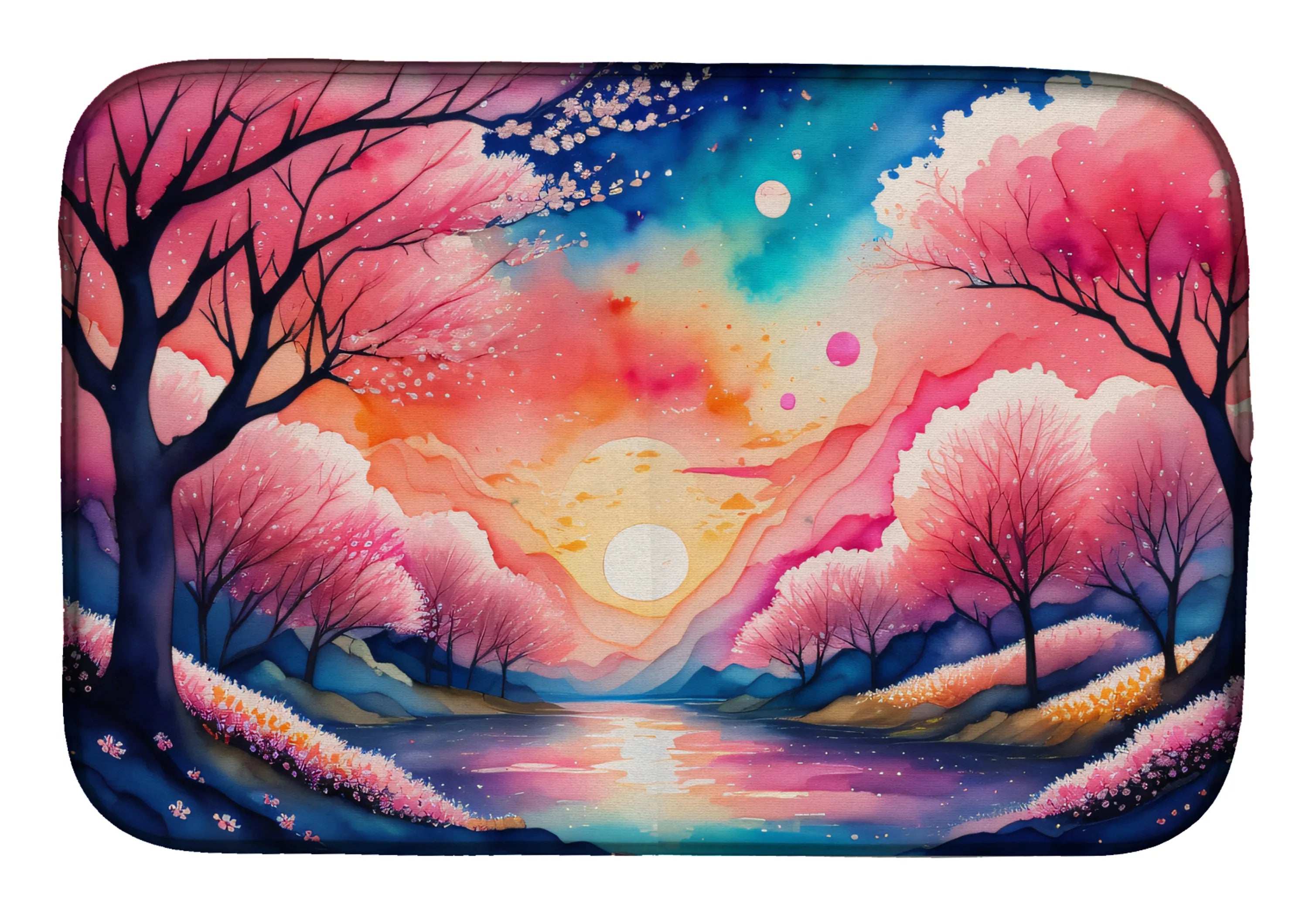 Flowers in Color Dish Drying Mat - Size: 14  X 21" | Pack Of: 1 | Collection name: Flowers in color
