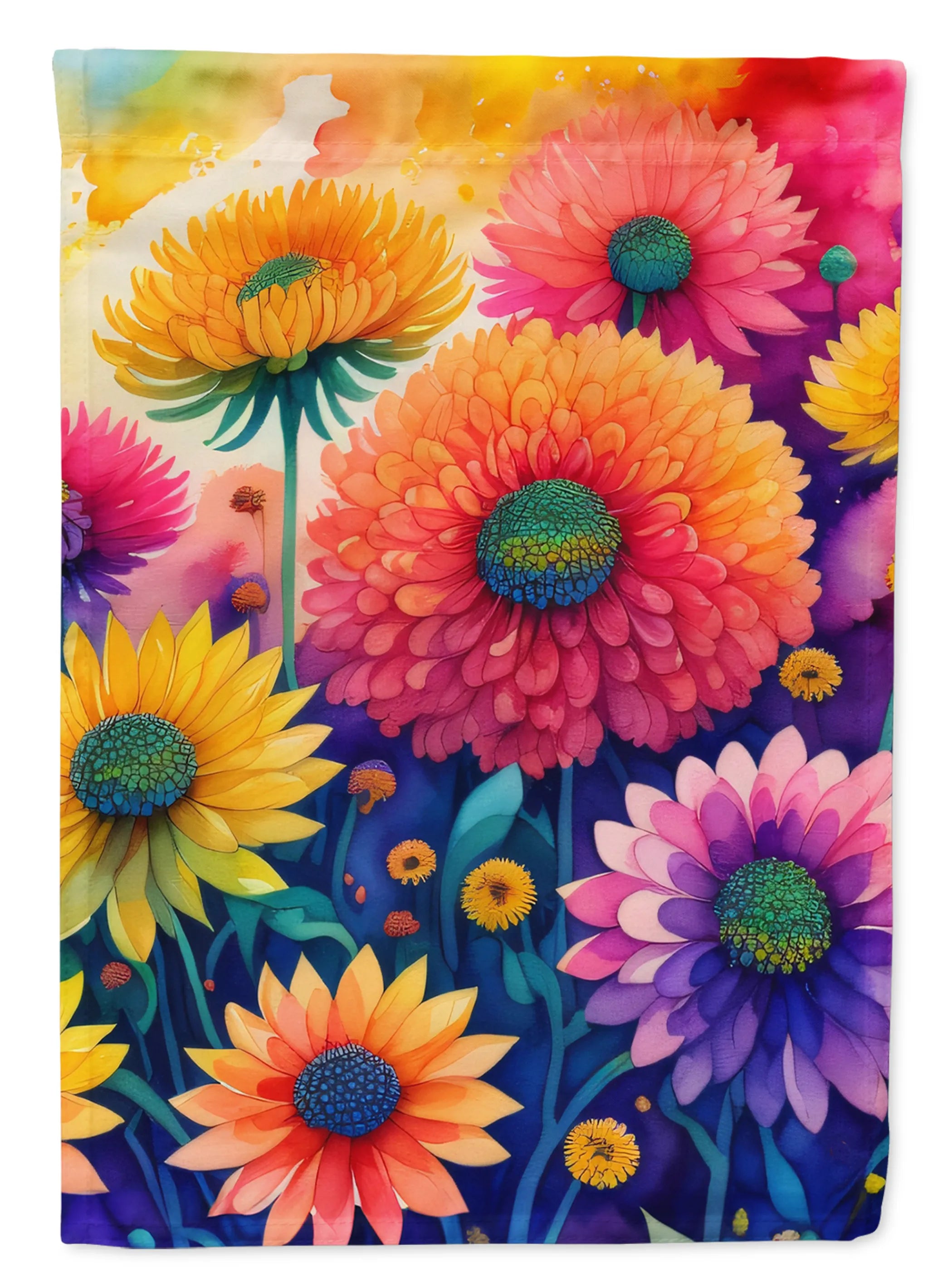 Flowers in Color Decorative Flag - Pack Of: 1 | Collection name: Flowers in color