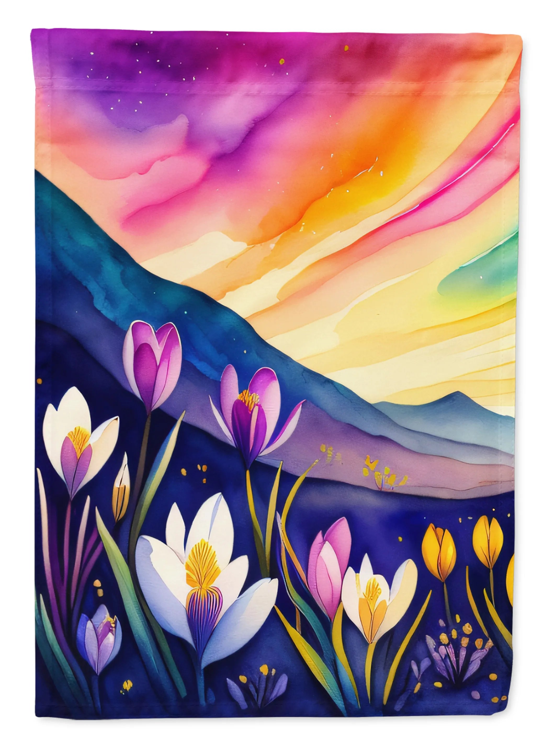 Flowers in Color Decorative Flag - Pack Of: 1 | Collection name: Flowers in color