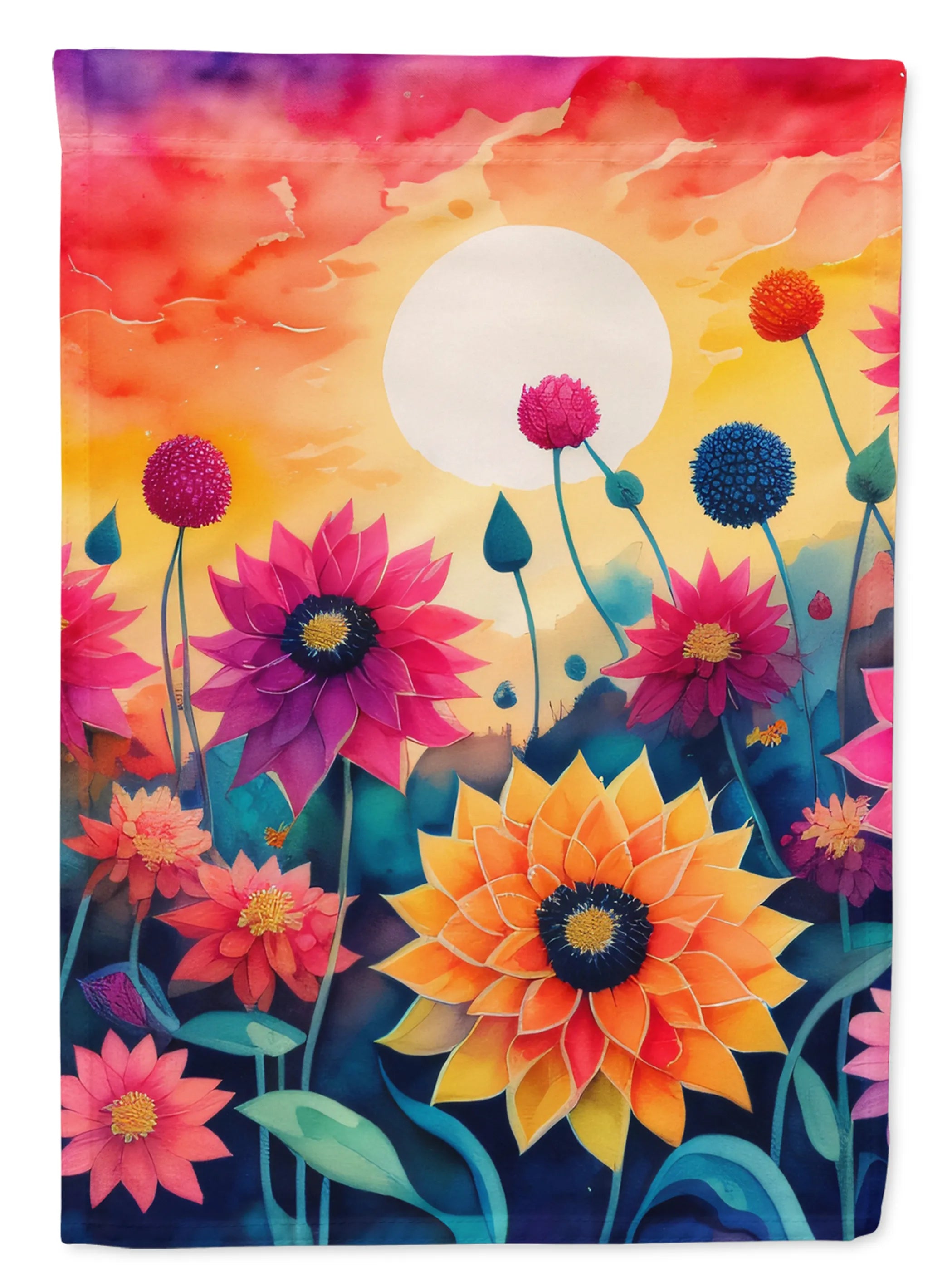 Flowers in Color Decorative Flag - Pack Of: 1 | Collection name: Flowers in color