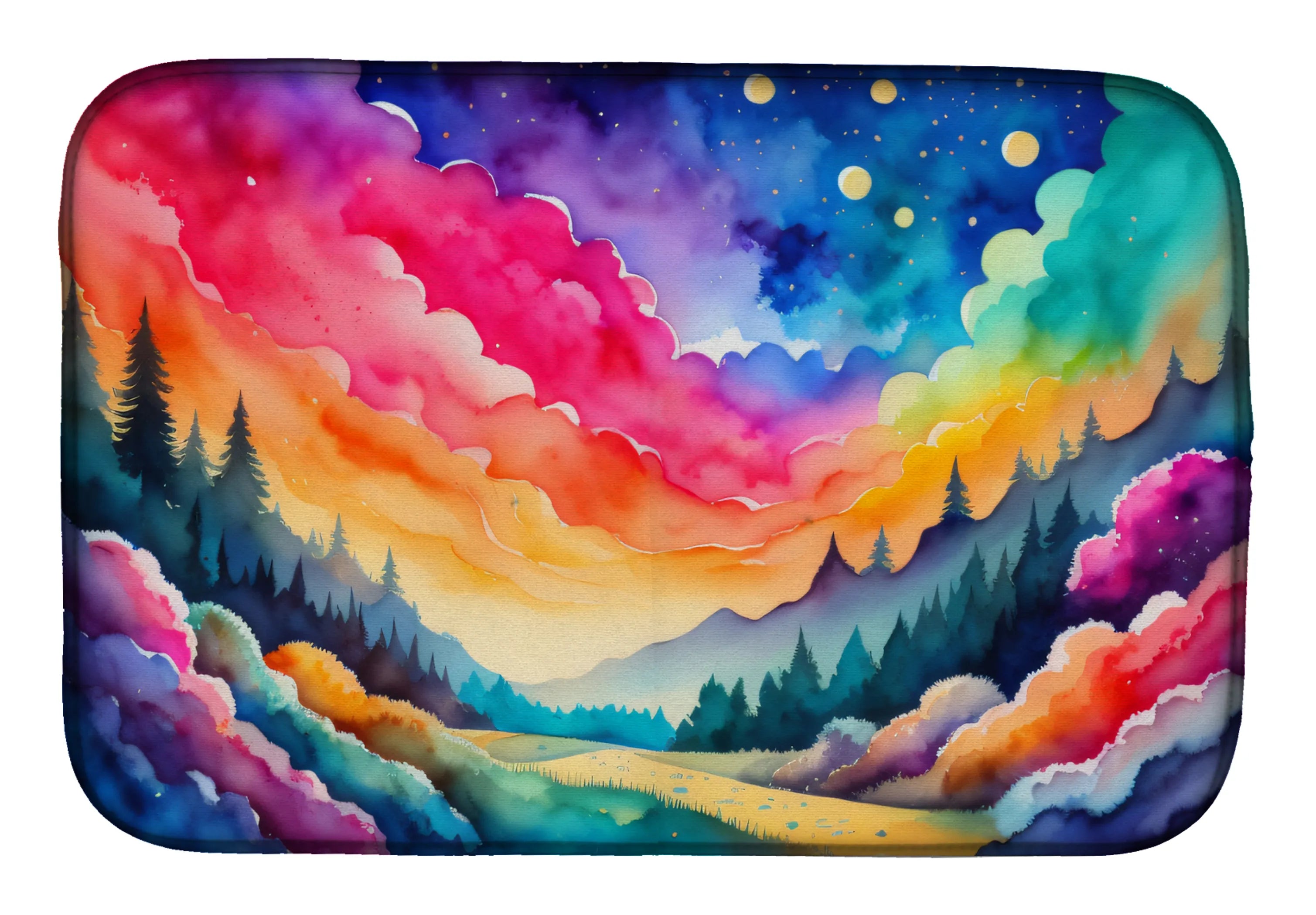 Flowers in Color Dish Drying Mat - Size: 14  X 21" | Pack Of: 1 | Collection name: Flowers in color