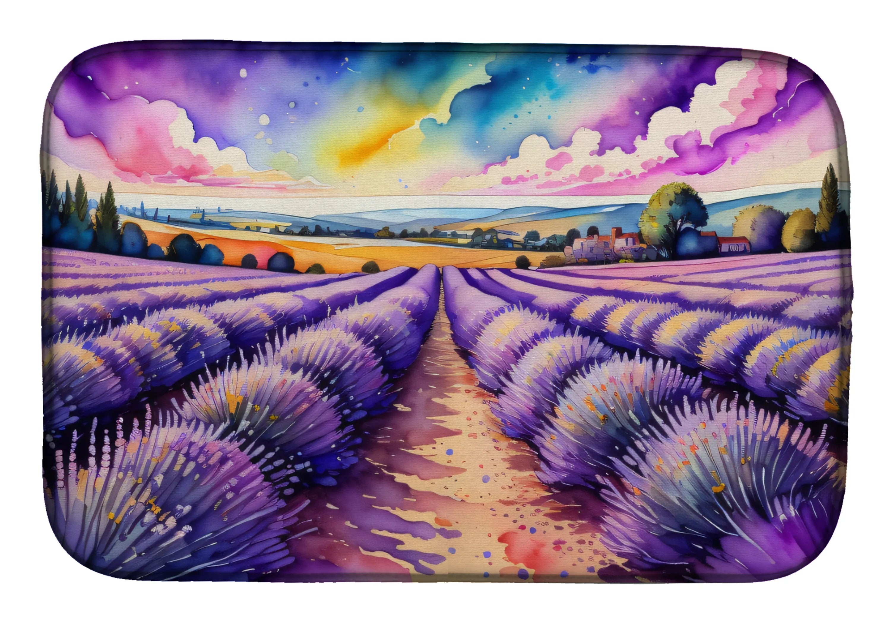 Flowers in Color Dish Drying Mat - Size: 14  X 21" | Pack Of: 1 | Collection name: Flowers in color