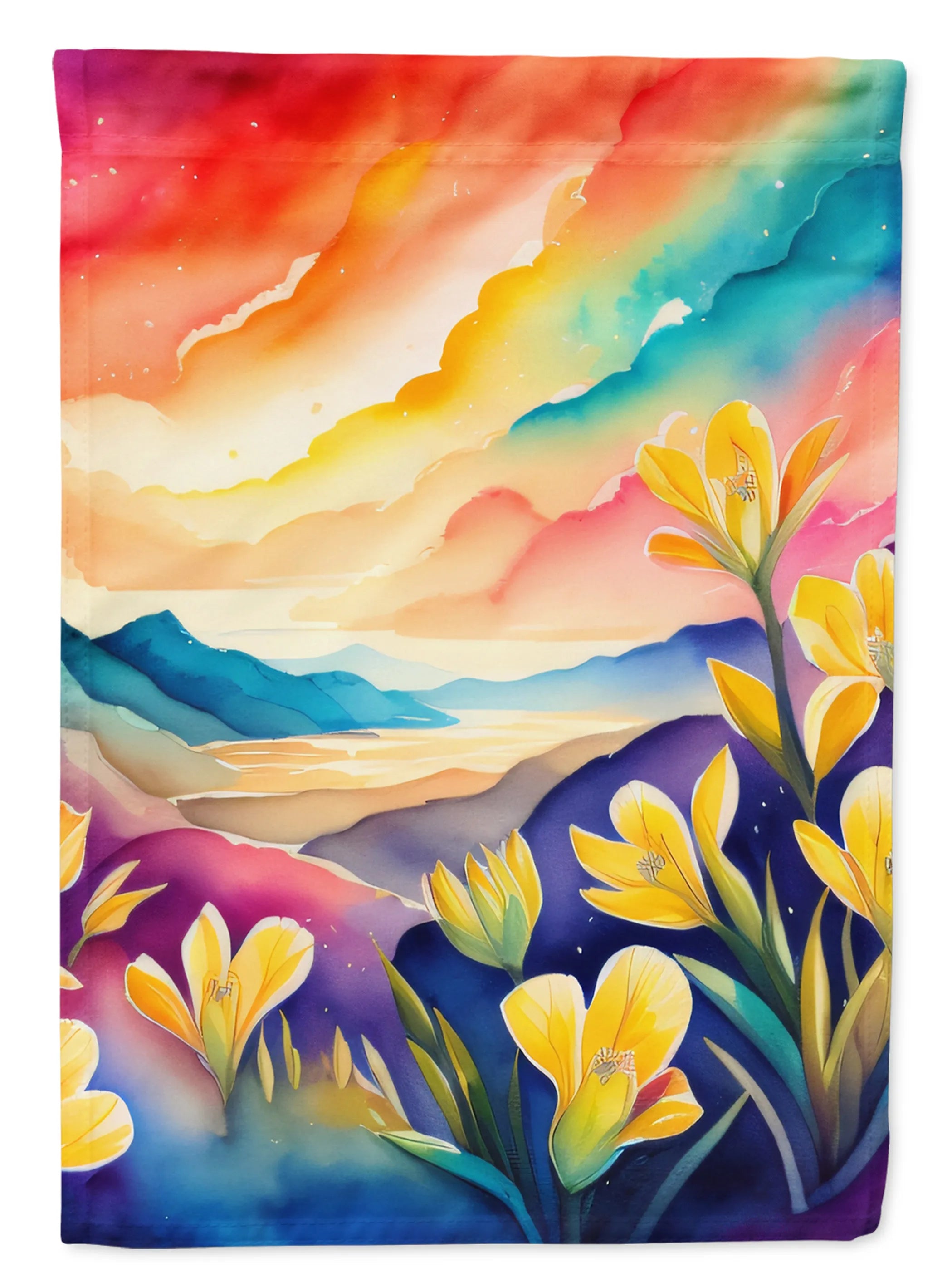 Flowers in Color Decorative Flag - Pack Of: 1 | Collection name: Flowers in color