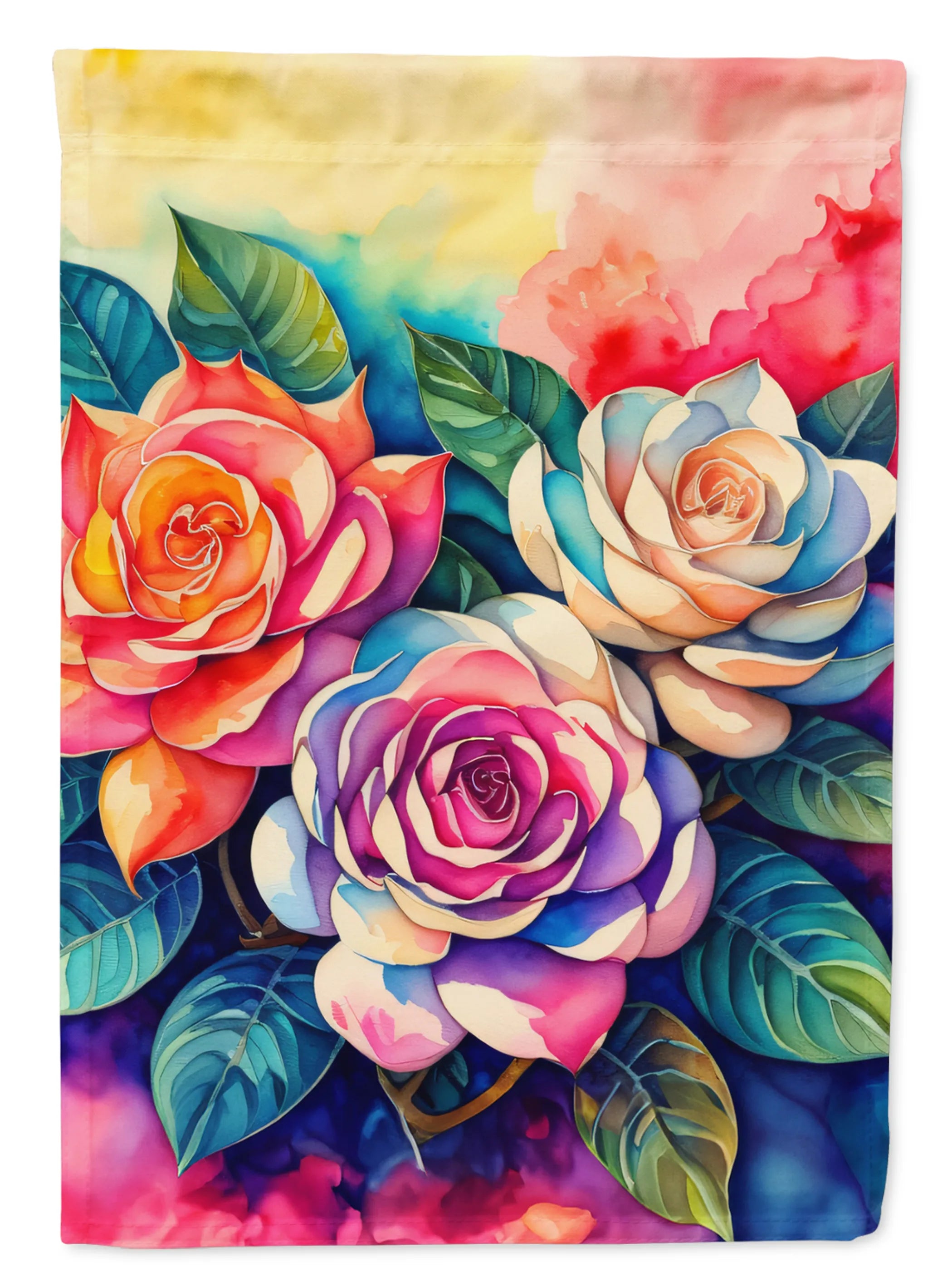 Flowers in Color Decorative Flag - Pack Of: 1 | Collection name: Flowers in color