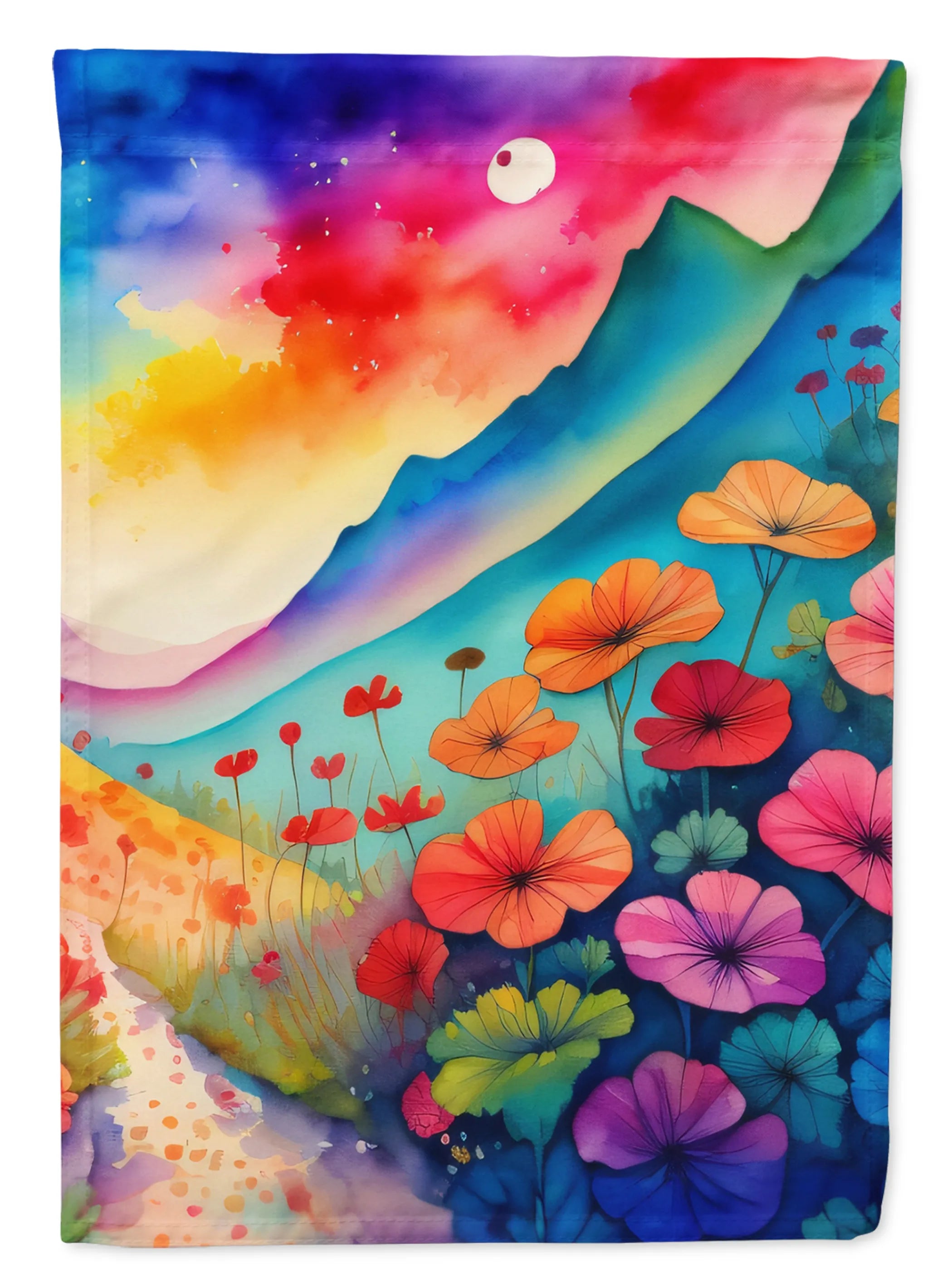 Flowers in Color Decorative Flag - Pack Of: 1 | Collection name: Flowers in color