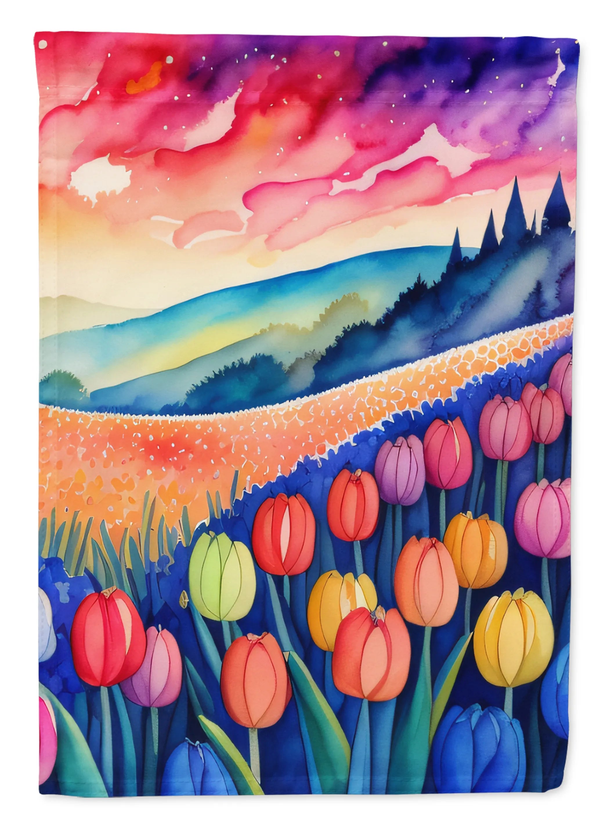 Flowers in Color Decorative Flag - Pack Of: 1 | Collection name: Flowers in color