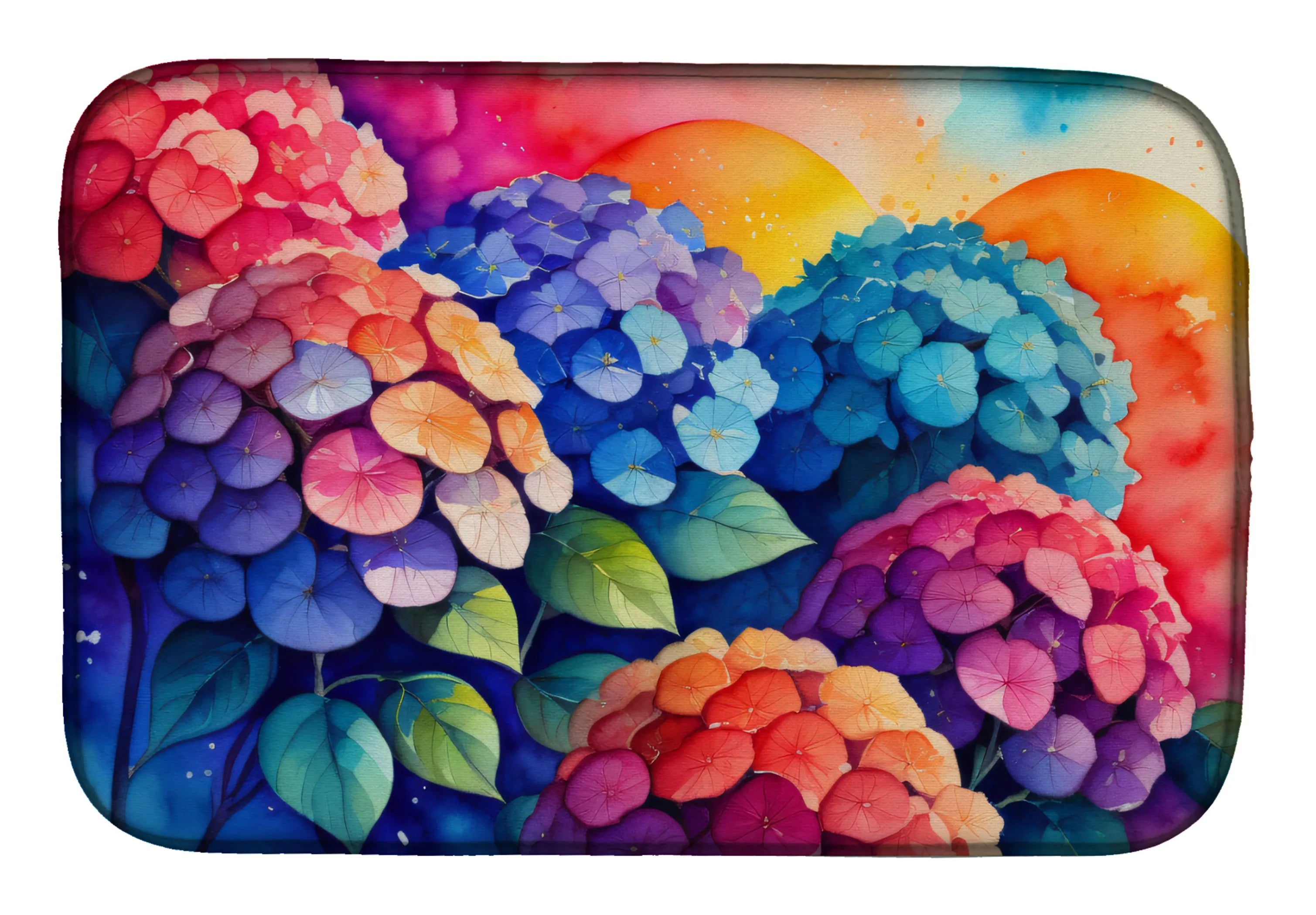 Flowers in Color Dish Drying Mat - Size: 14  X 21" | Pack Of: 1 | Collection name: Flowers in color